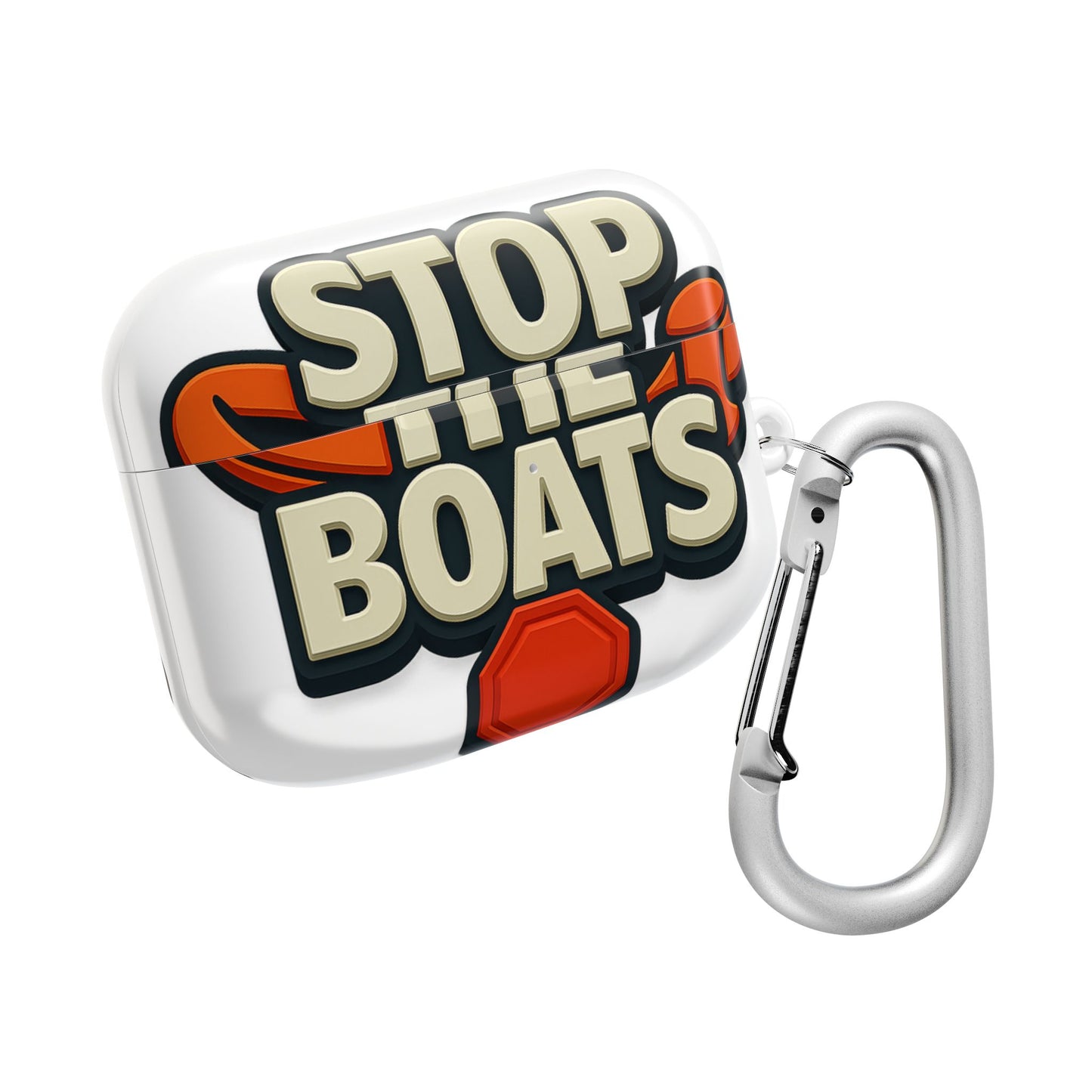 Bold Statement AirPod Case - Stop the Boats | Trendy Tech Accessory, Gift for Activists, Stylish Protection for Earbuds, Fun Phone [...]