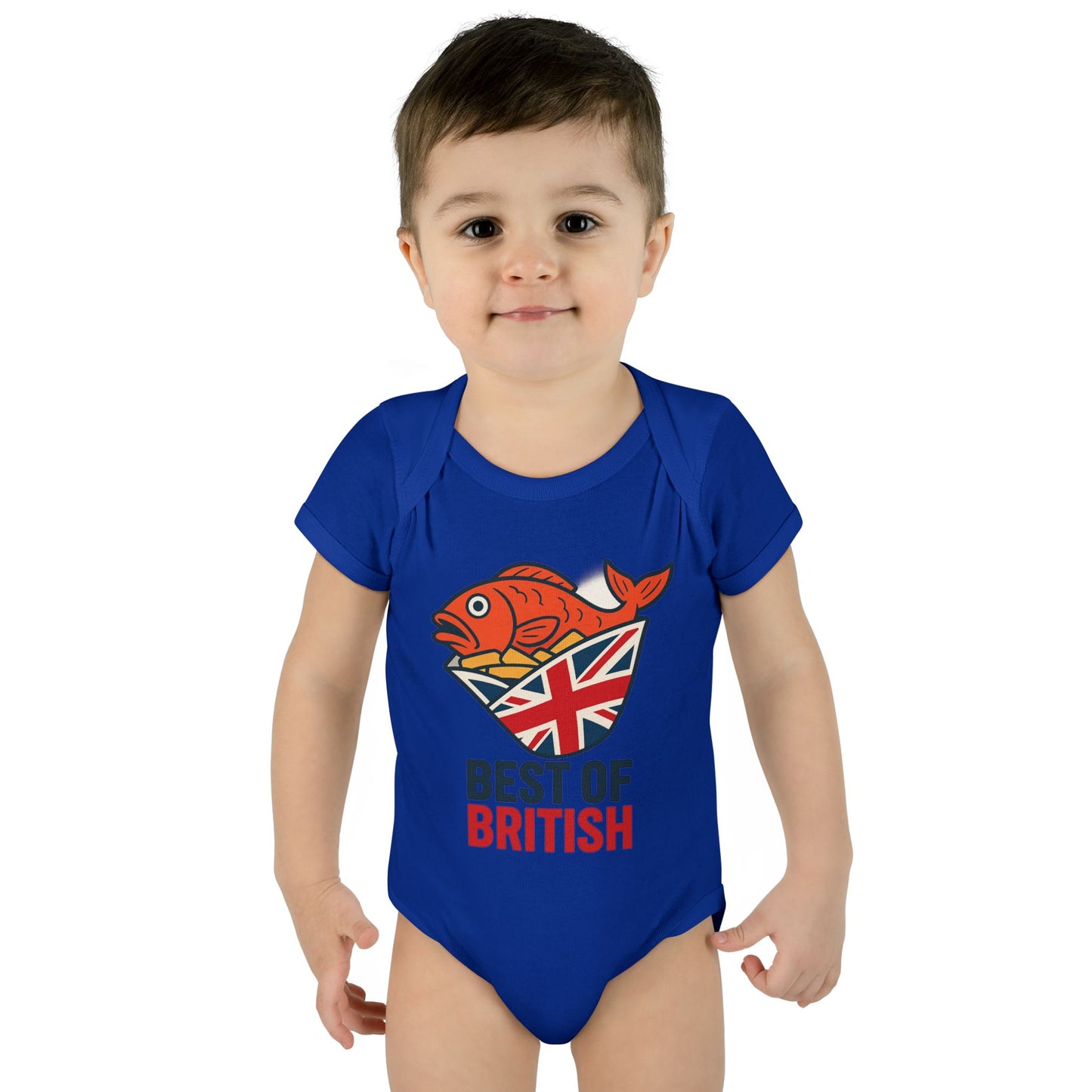 Fish & chips British Pride Baby Bodysuit, Cute Infant Outfit, Baby Shower Gift, British Culture Apparel, New Parent Essentials, Toddler Clothing