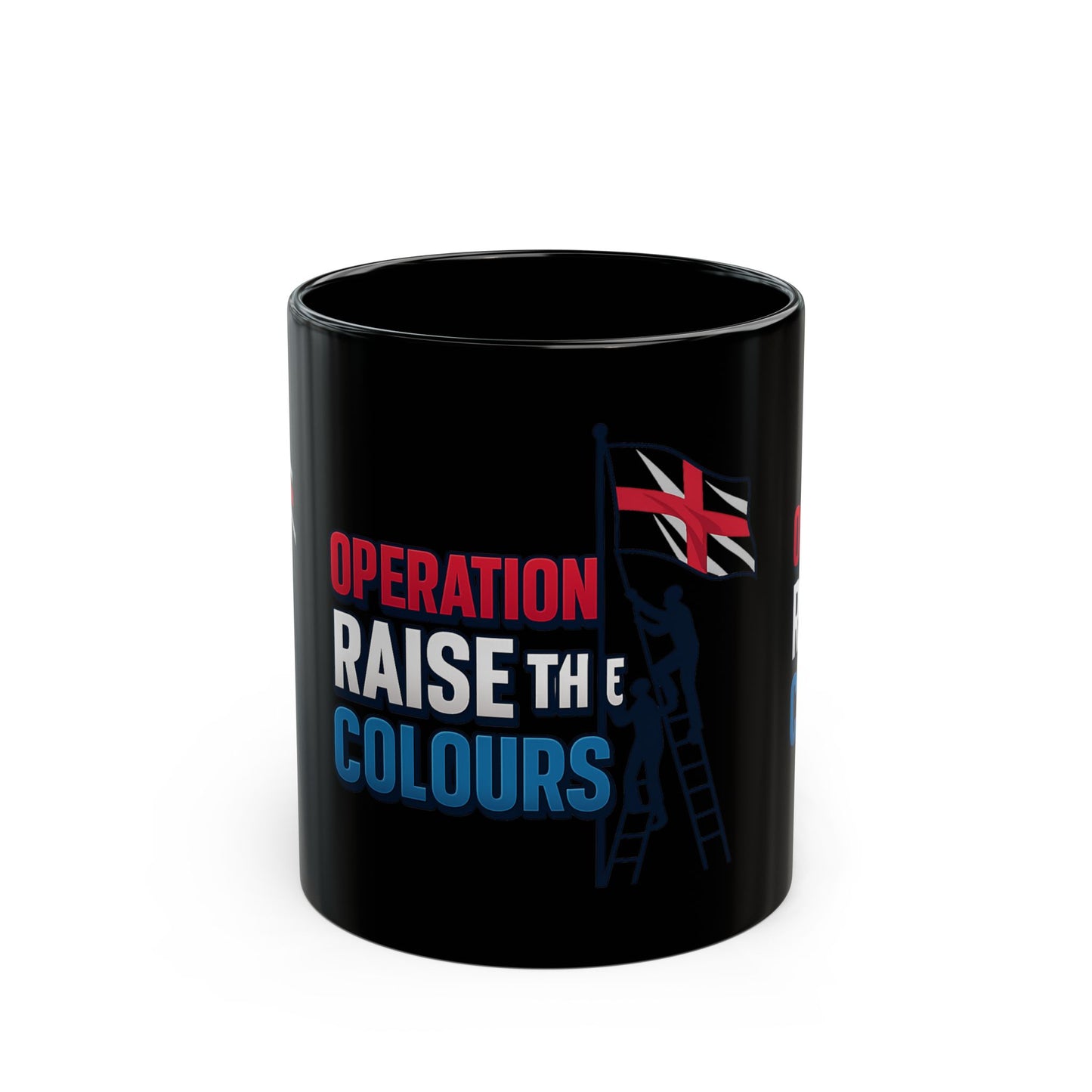 Bold Black Mug: Operation Raise the Colours, Perfect for Tea Lovers, Gift for Patriots, Coffee Enthusiasts, Unique Collectibles, Home [...]