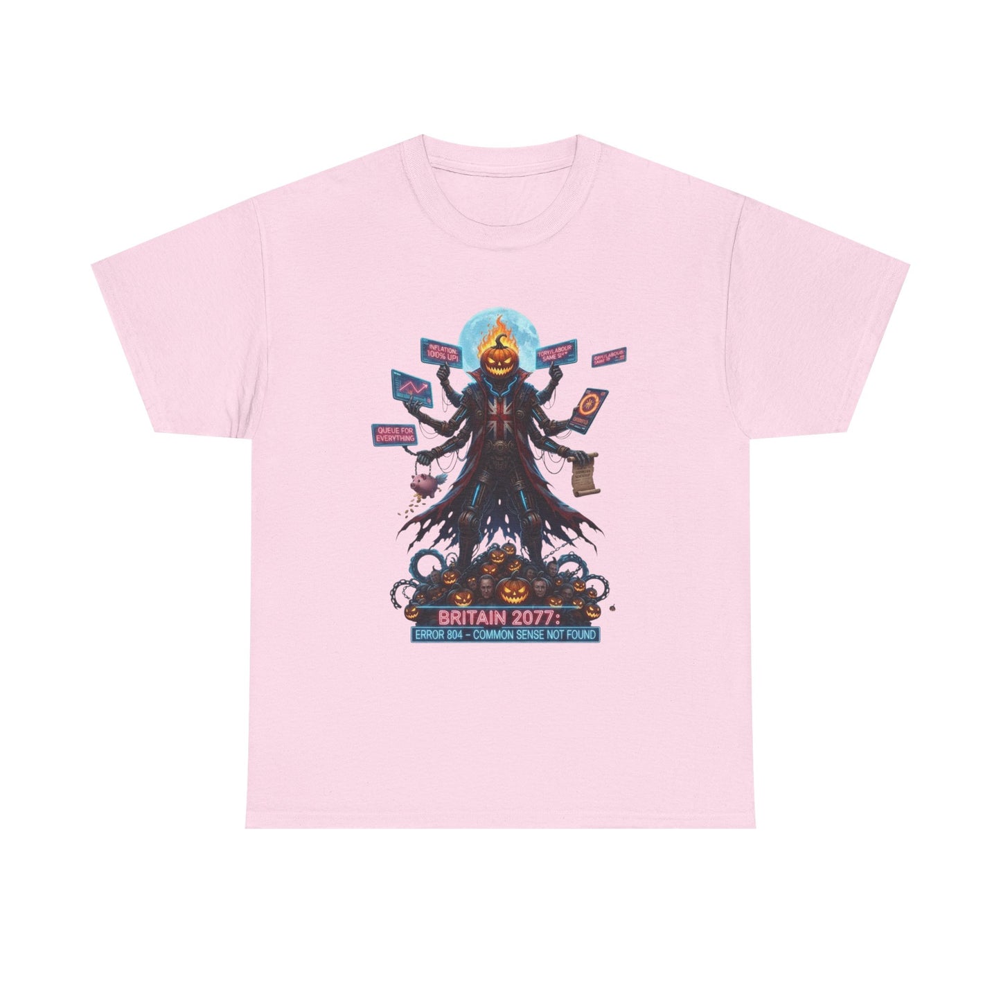 Halloween british satire design - Brightly Illustrated Unisex T-Shirt, Pop Culture Tee, Graphic Cotton Tee, Unique Gift for Fans, Casual Wear, Statement Apparel