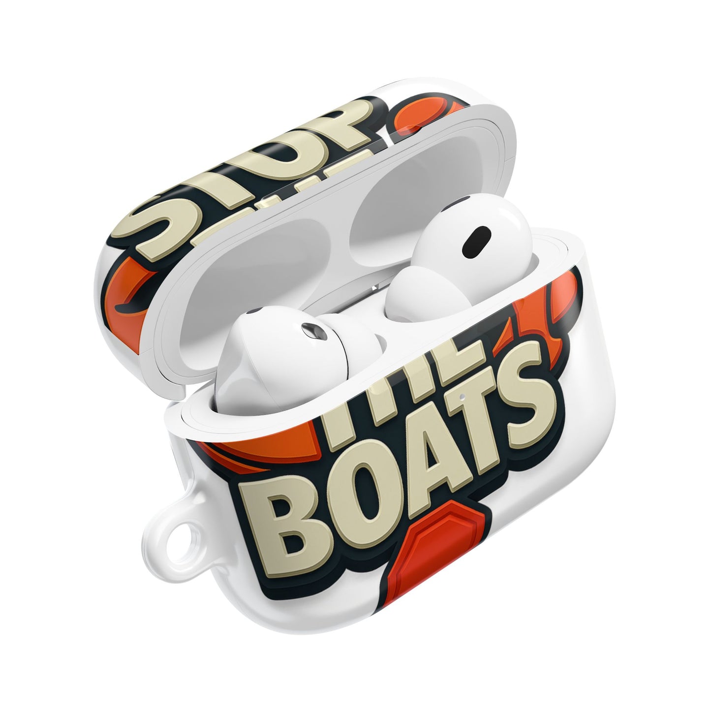 Bold Statement AirPod Case - Stop the Boats | Trendy Tech Accessory, Gift for Activists, Stylish Protection for Earbuds, Fun Phone [...]