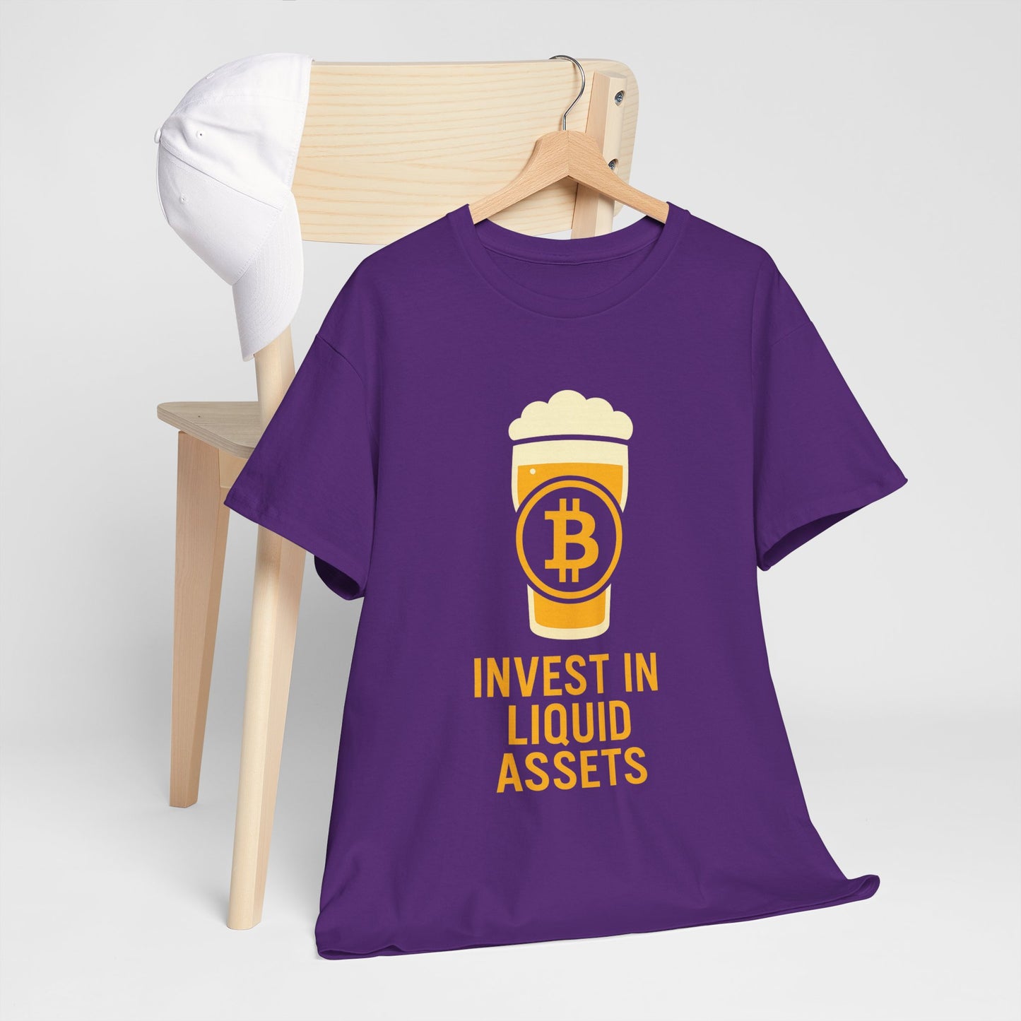 Bitcoin liquid assets Investment Unisex Heavy Cotton Tee, Crypto Shirt, Financial Humor Tee, Gift for Investors, Funny Bitcoin Apparel