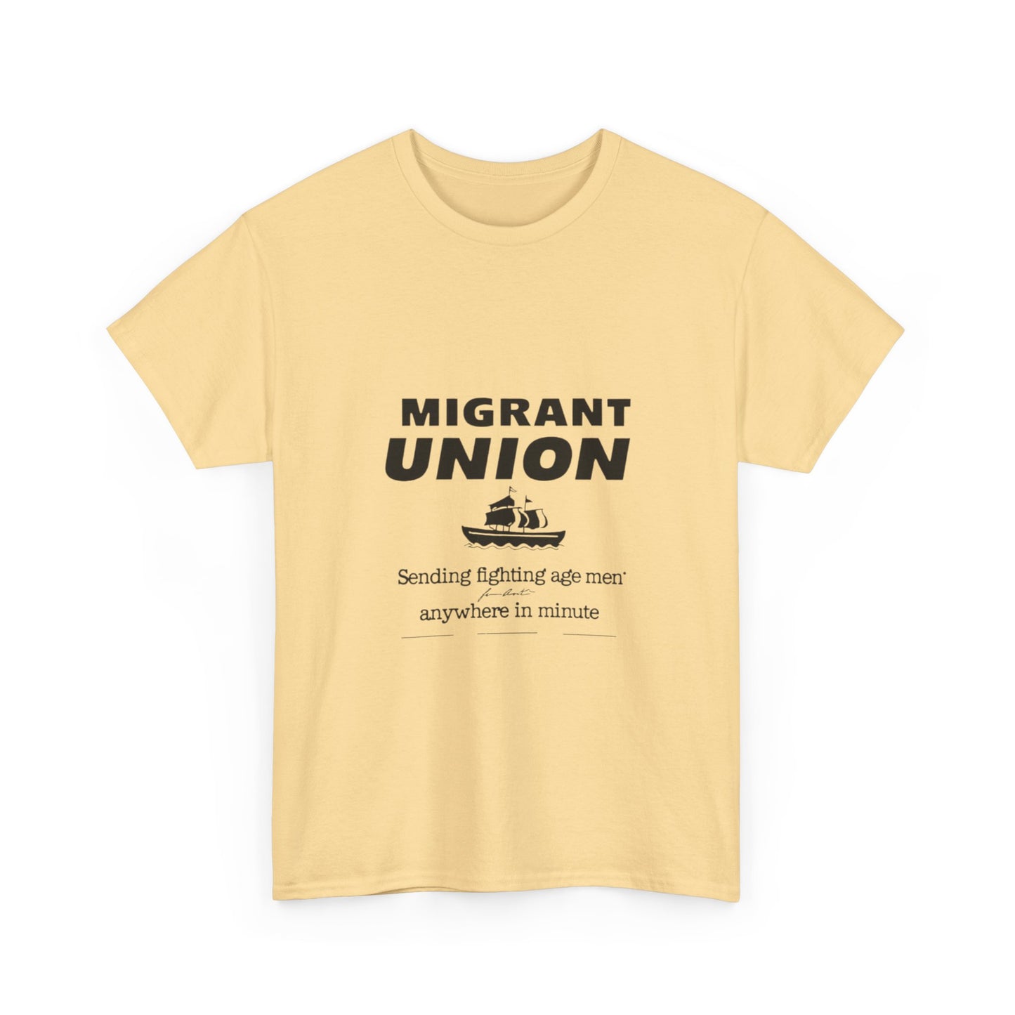 Migrant Union Graphic Tee - Casual Wear, Fundraising Events, Advocacy Apparel, Unisex Streetwear, Everyday Comfort
