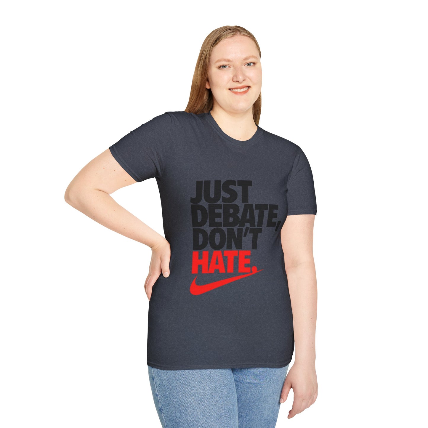 Just Debate T-Shirt - Unisex Softstyle Tee for Open Dialogues