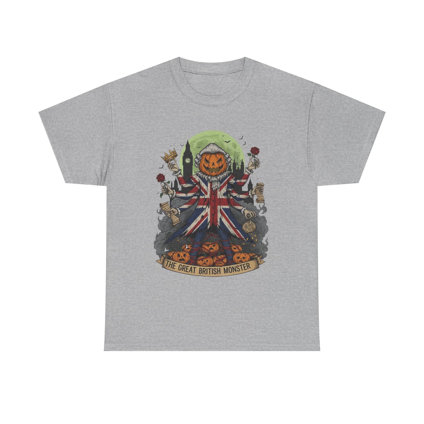 Halloween Themed Unisex Tee, The Great British Monster Shirt, Spooky Cotton T-Shirt for Halloween, Unisex Graphic Tee, Unique Gift Idea