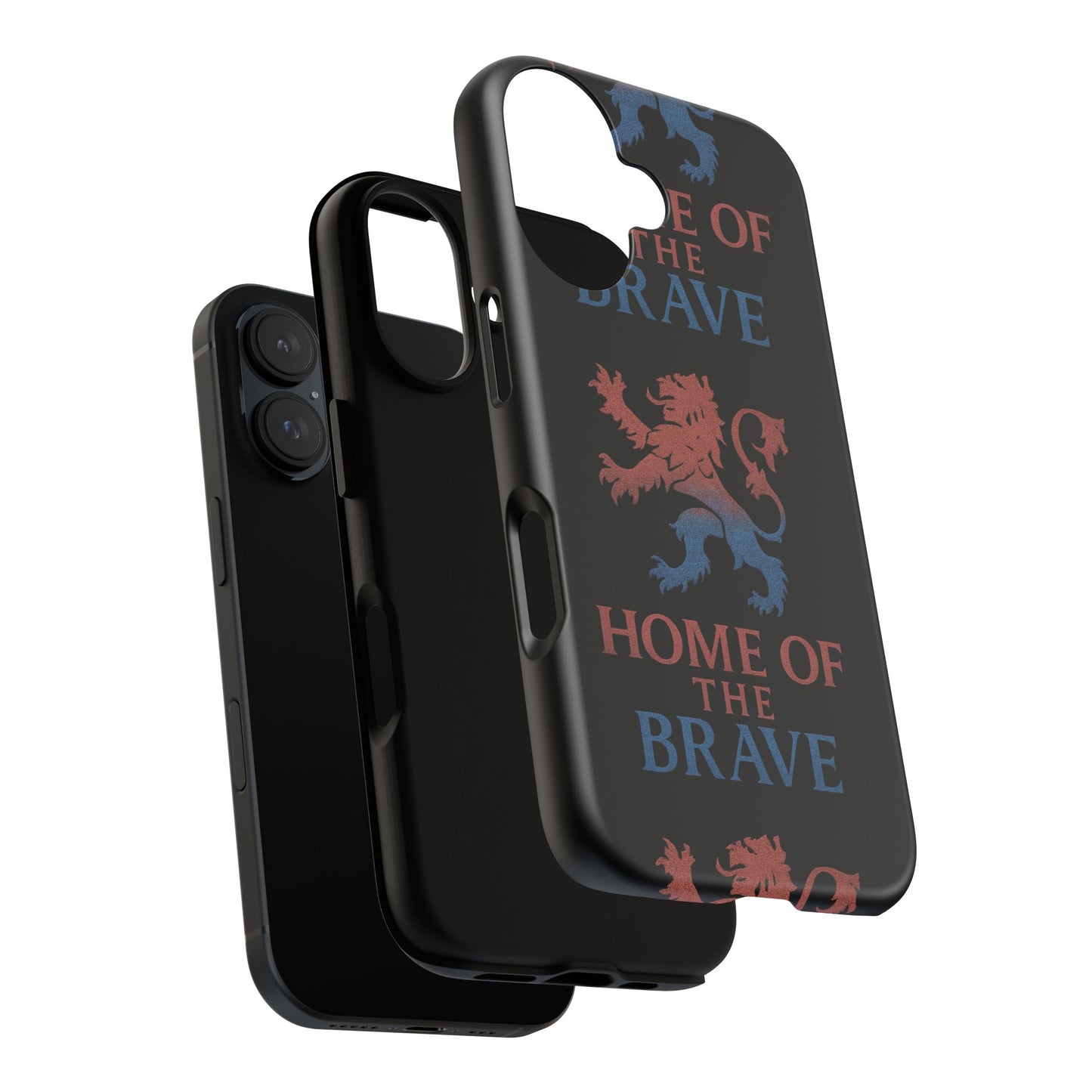 Bold Phone Case - Home of the Brave, Lion Design, Tough Protection, Patriotic Gift, Unique Smartphone Accessory