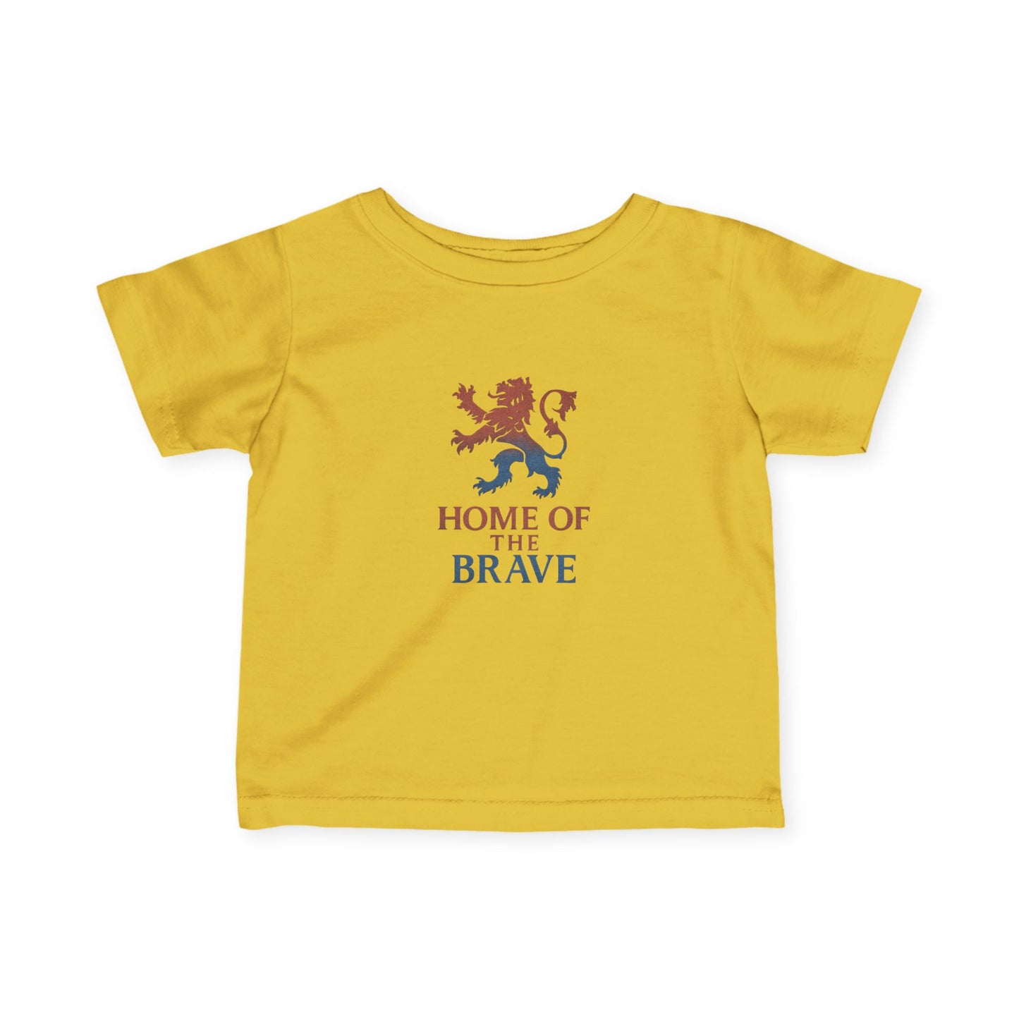 Patriotic Infant Tee - Home of the Brave, Baby Shirt, Toddler T-Shirt, Kids Pride Apparel, 4th of July Outfit, Gift for New Parents