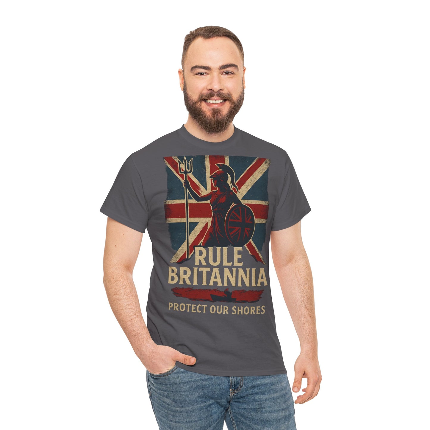 Rule Britannia Tee stop the boat design t shirt patriots