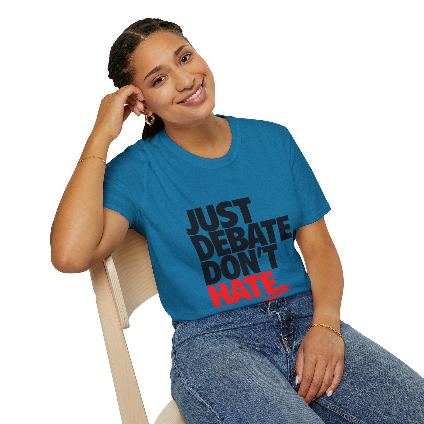 Just Debate T-Shirt - Unisex Softstyle Tee for Open Dialogues