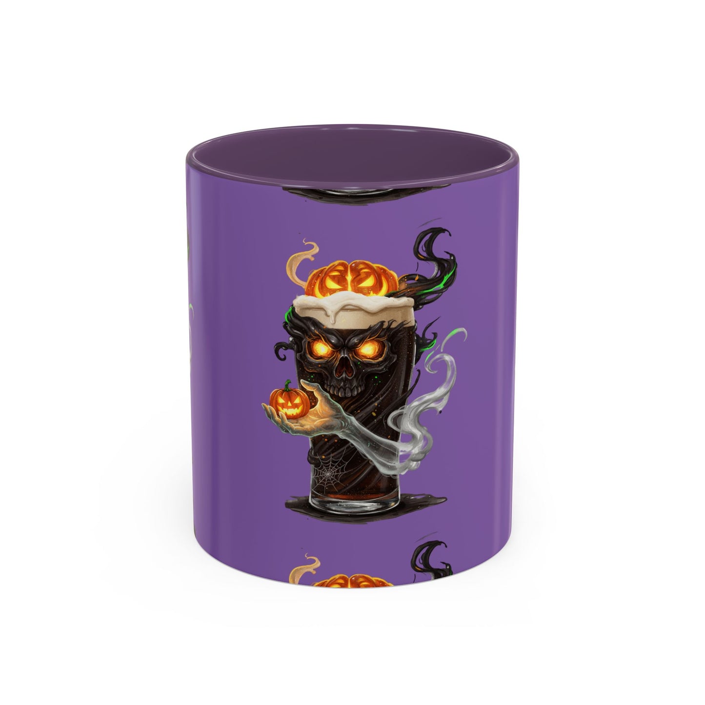 Halloween Skull Accent Coffee Mug - Spooky Drinkware for Fall, Halloween Parties, Home Decor, Gift for Goth Lovers, Skull Enthusiasts