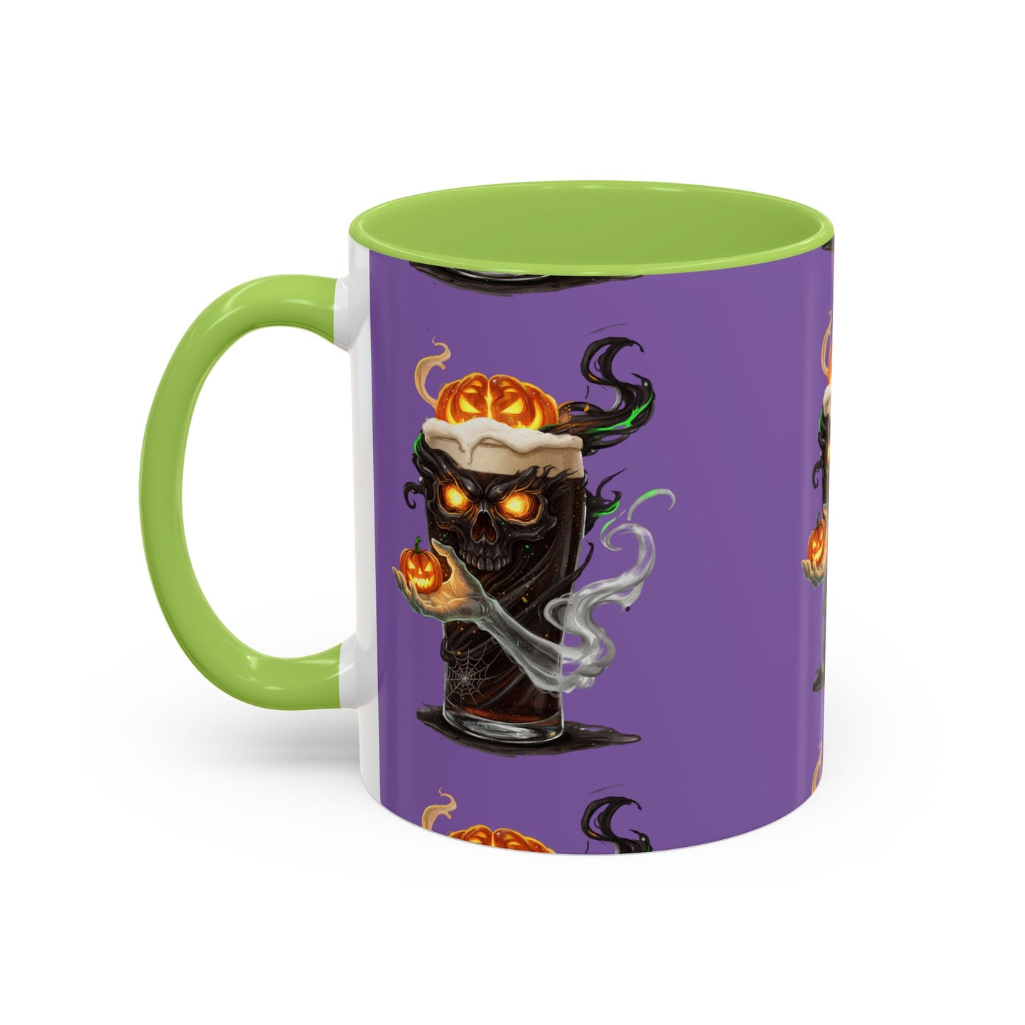 Halloween Skull Accent Coffee Mug - Spooky Drinkware for Fall, Halloween Parties, Home Decor, Gift for Goth Lovers, Skull Enthusiasts