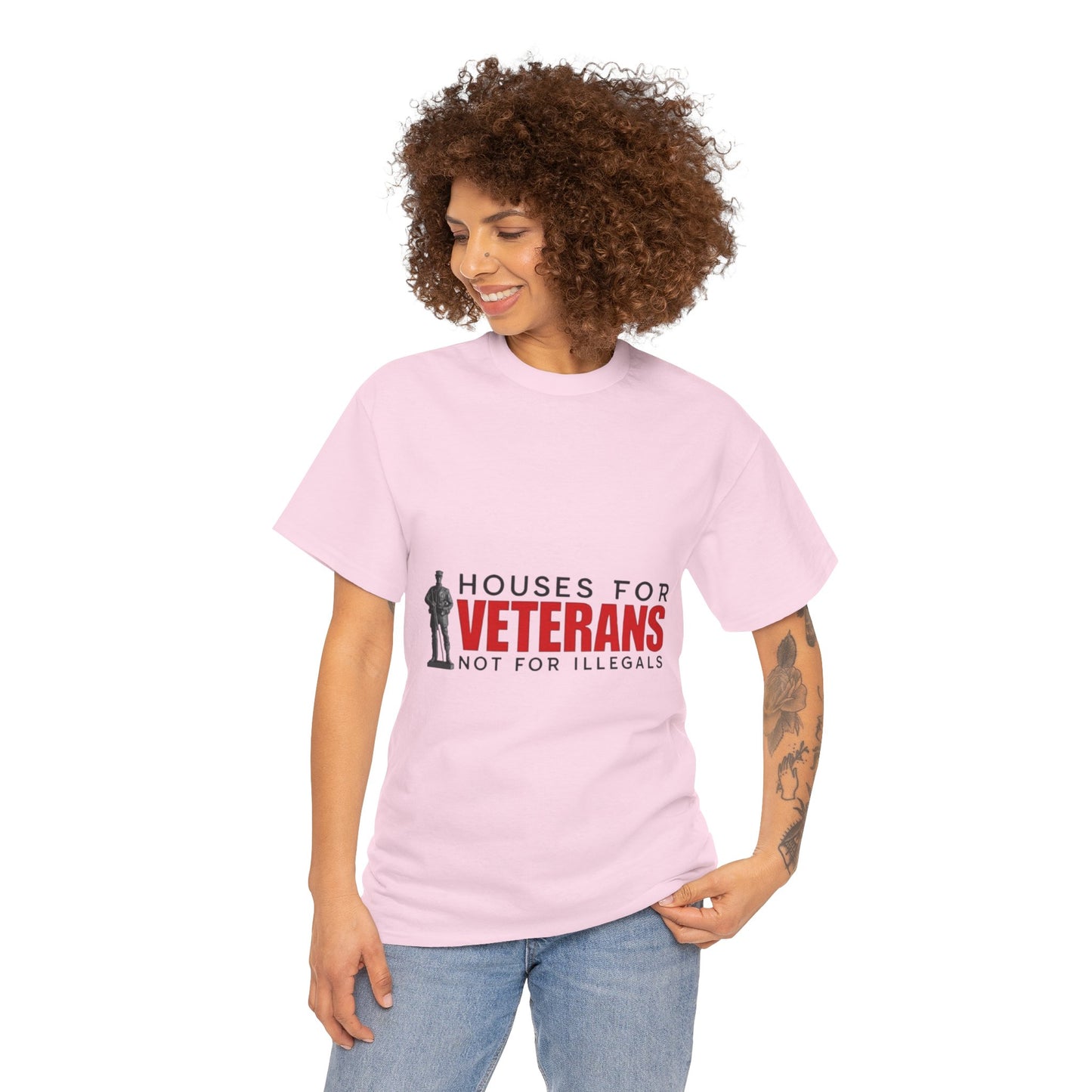 Unisex Heavy Cotton Tee - 'Houses for Veterans' Statement Shirt for Supporters, Patriotic Gifts, Veteran Advocacy Apparel, Everyday [...]