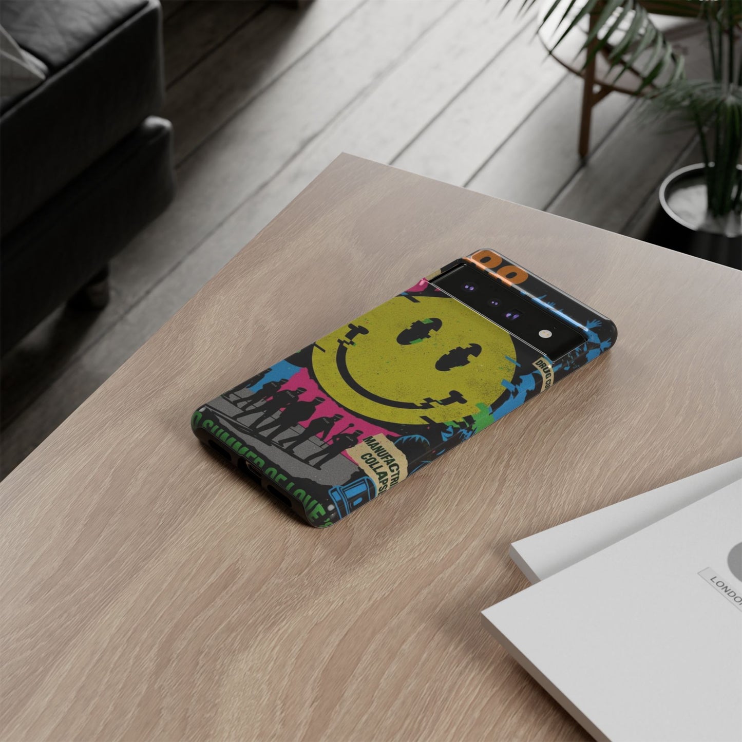Acid house rave Vibrant iPhone Case, Tough Cases, Smiley Face Phone Cover, Fun Accessory, Colorful Phone Protector, Gift for Teenagers