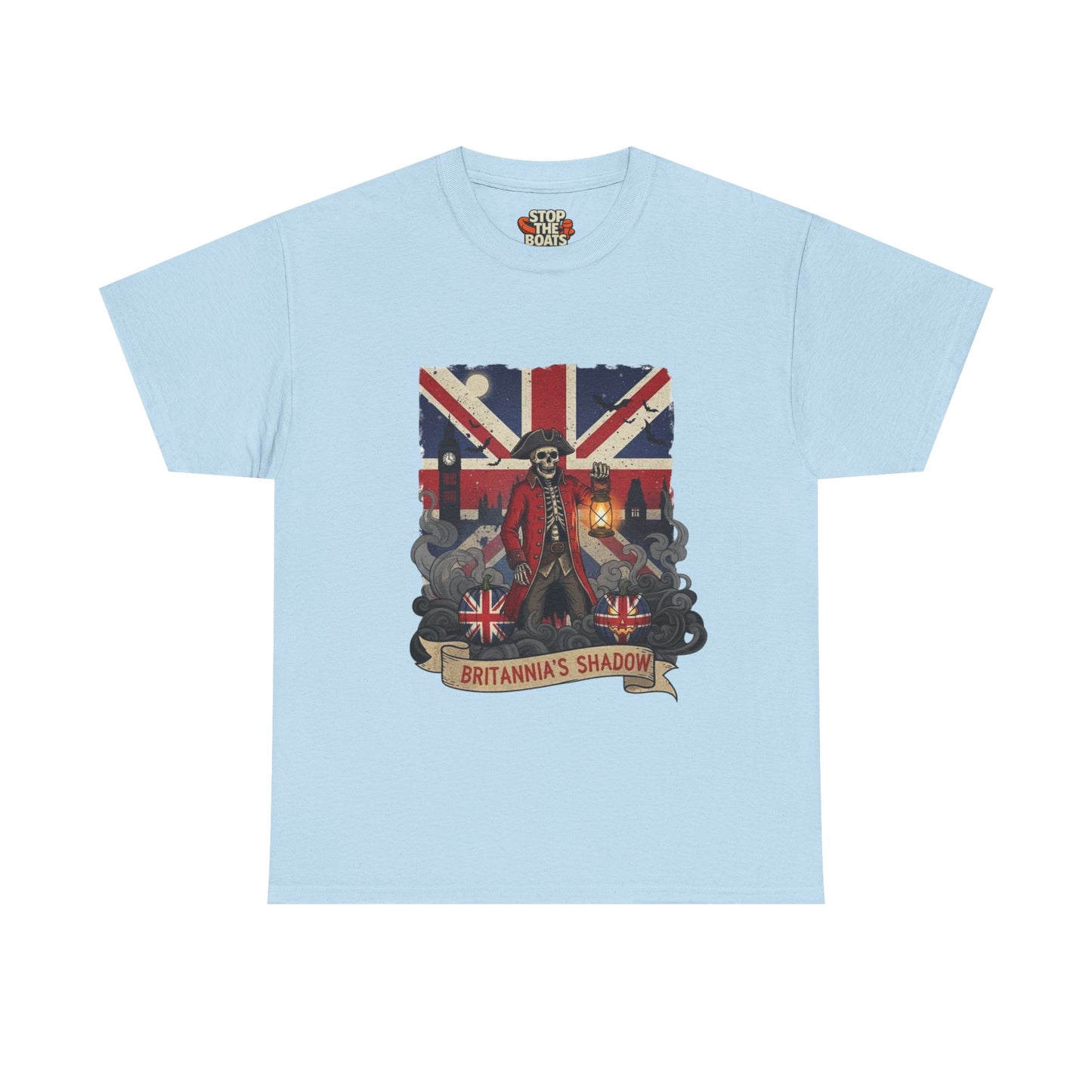 Stop the boats british patriot Halloween Unisex Heavy Cotton Tee