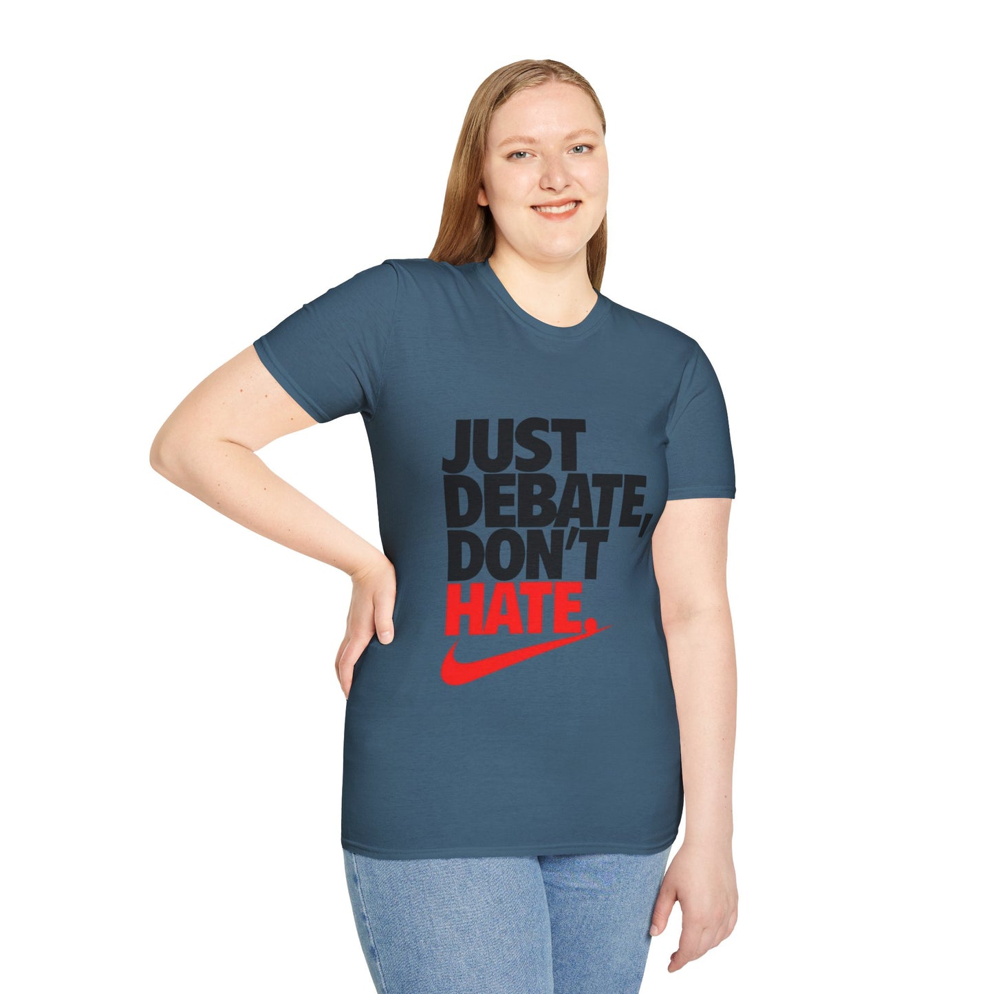 Just Debate T-Shirt - Unisex Softstyle Tee for Open Dialogues
