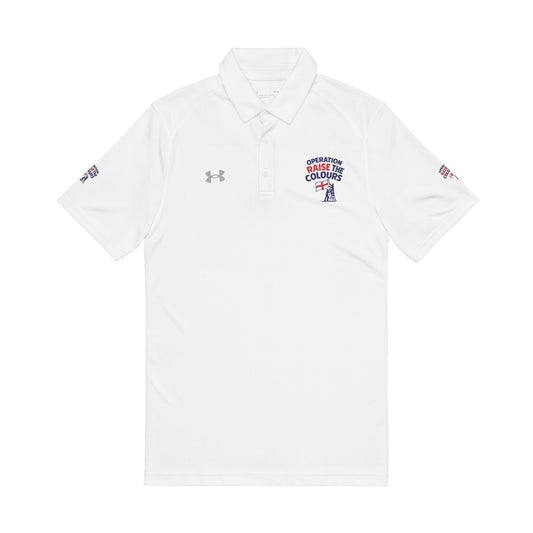 Men's operation raise the colours UNDER ARMOUR Performance Polo Shirt, Athletic Dress Shirt, Casual Wear, Gift for Him, Outdoor Sport Shirt