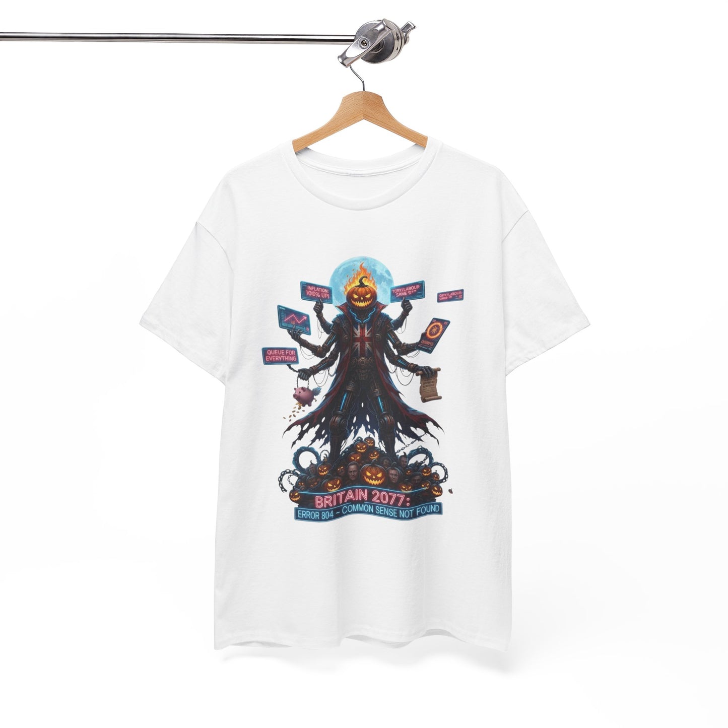 Halloween british satire design - Brightly Illustrated Unisex T-Shirt, Pop Culture Tee, Graphic Cotton Tee, Unique Gift for Fans, Casual Wear, Statement Apparel