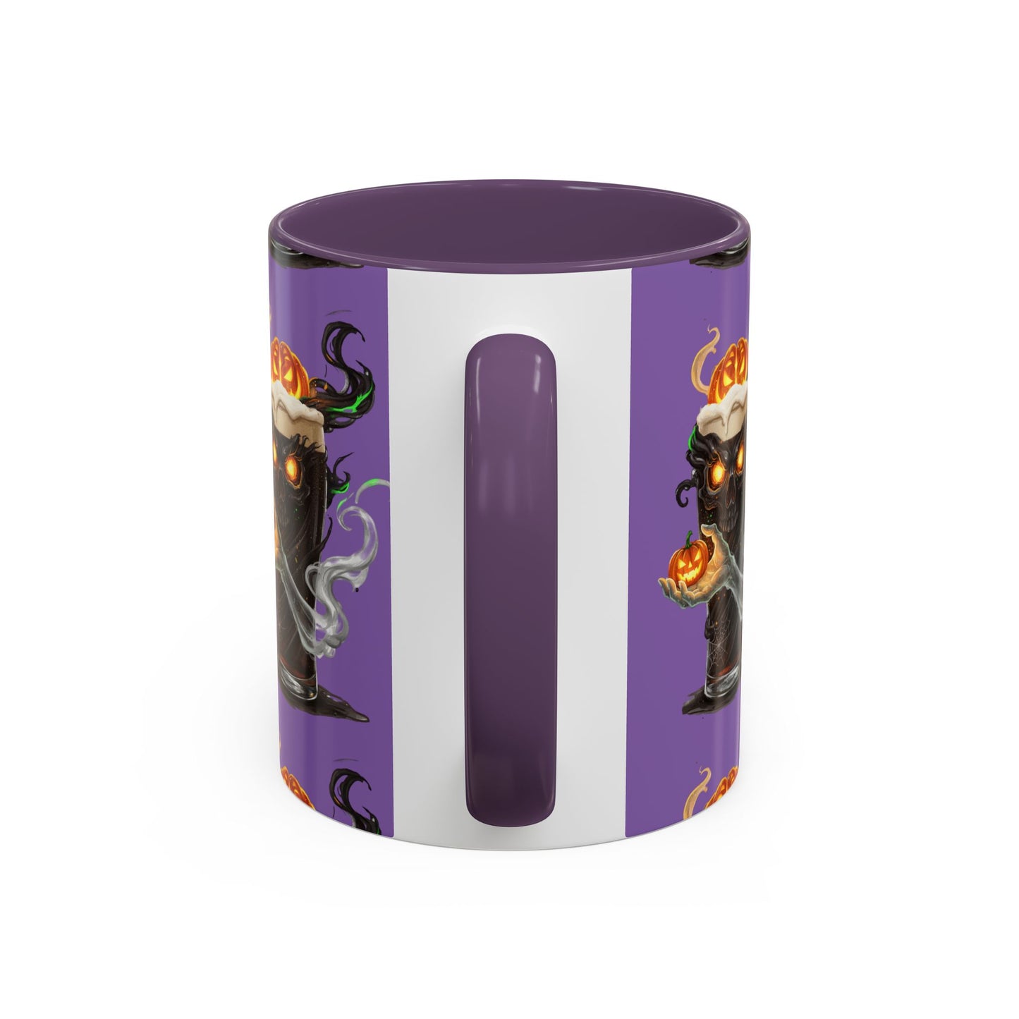 Halloween Skull Accent Coffee Mug - Spooky Drinkware for Fall, Halloween Parties, Home Decor, Gift for Goth Lovers, Skull Enthusiasts