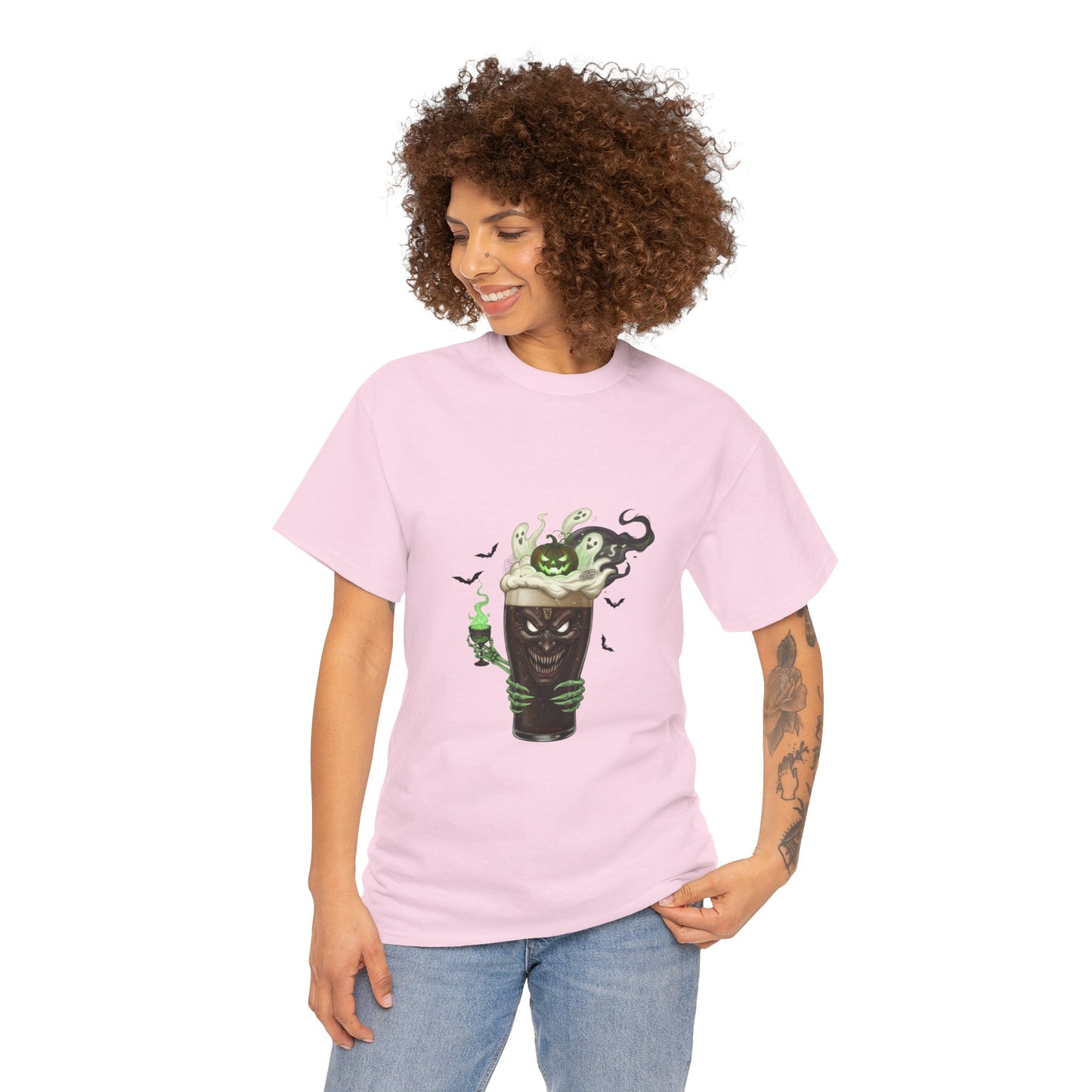 Guiness halloween Artistic Unisex Tee featuring Eco-Themed Design, Perfect for Casual Wear, Gift for Nature Lovers, Eco-Conscious Apparel, Earth Day
