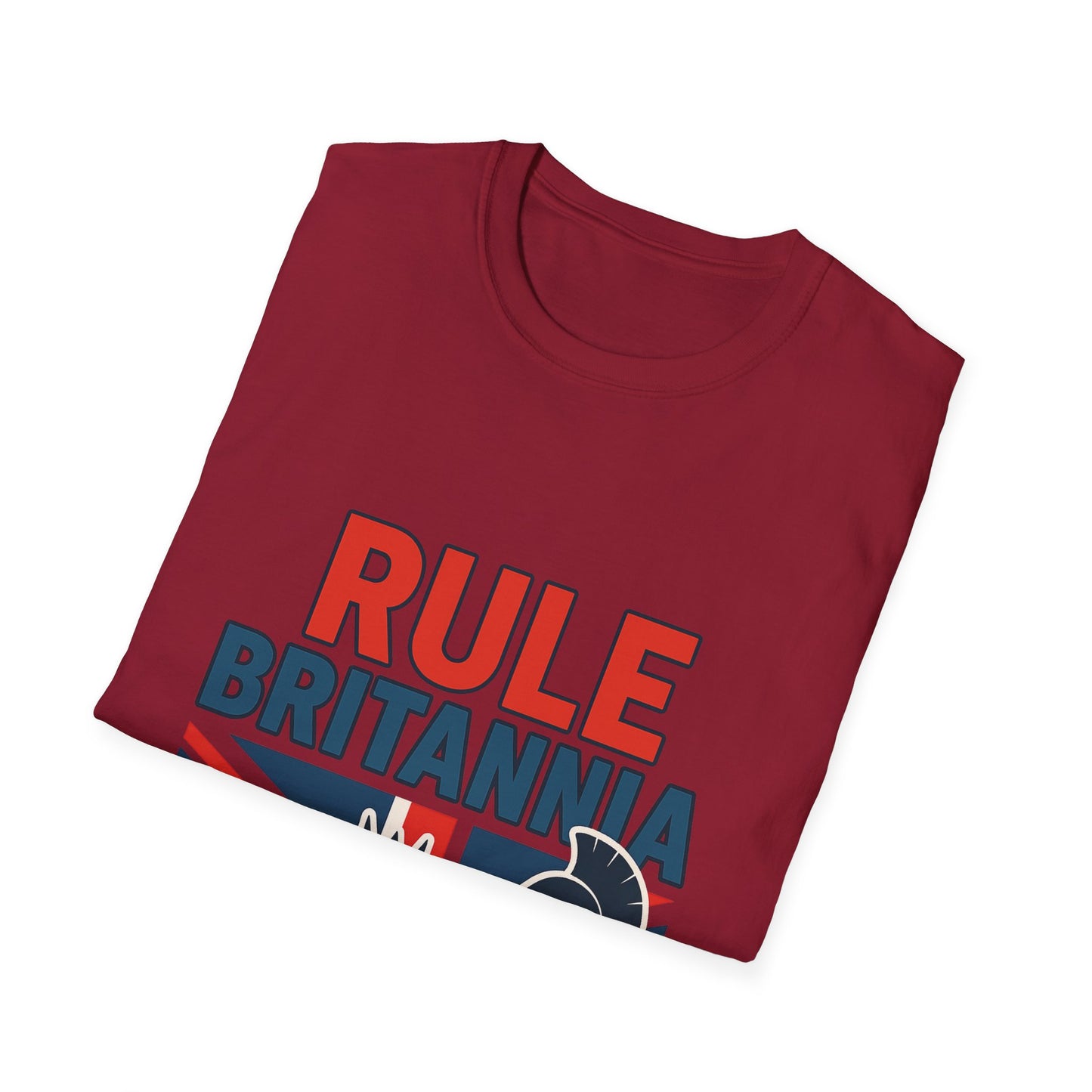 Britannia Pride T-Shirt, Unisex Softstyle Tee, Casual Wear, Gift for Brits, Patriotic Apparel, Independence Day Top