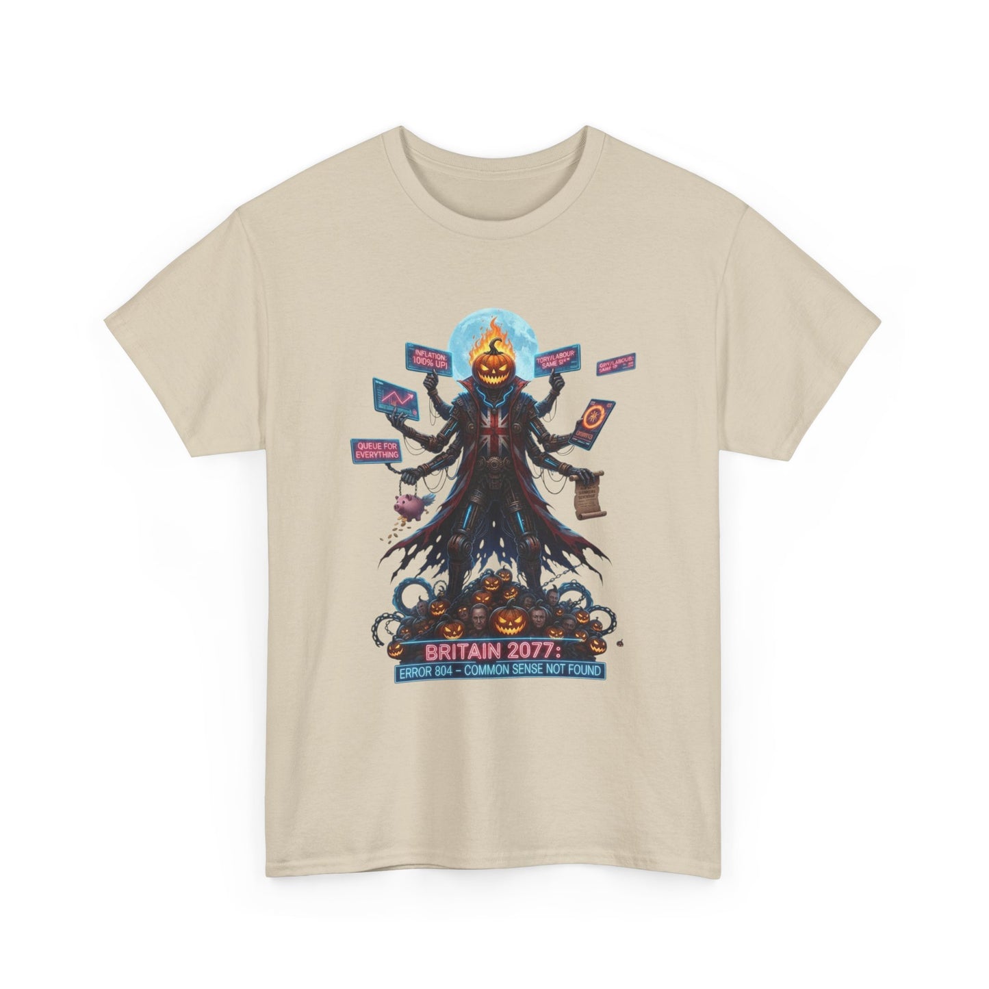 Halloween british satire design - Brightly Illustrated Unisex T-Shirt, Pop Culture Tee, Graphic Cotton Tee, Unique Gift for Fans, Casual Wear, Statement Apparel