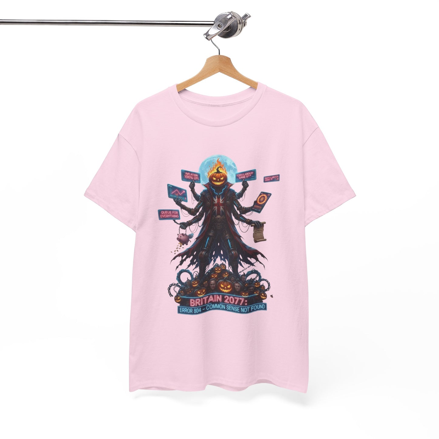 Halloween british satire design - Brightly Illustrated Unisex T-Shirt, Pop Culture Tee, Graphic Cotton Tee, Unique Gift for Fans, Casual Wear, Statement Apparel