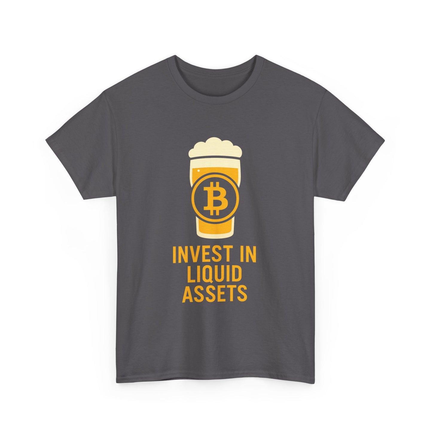 Bitcoin liquid assets Investment Unisex Heavy Cotton Tee, Crypto Shirt, Financial Humor Tee, Gift for Investors, Funny Bitcoin Apparel