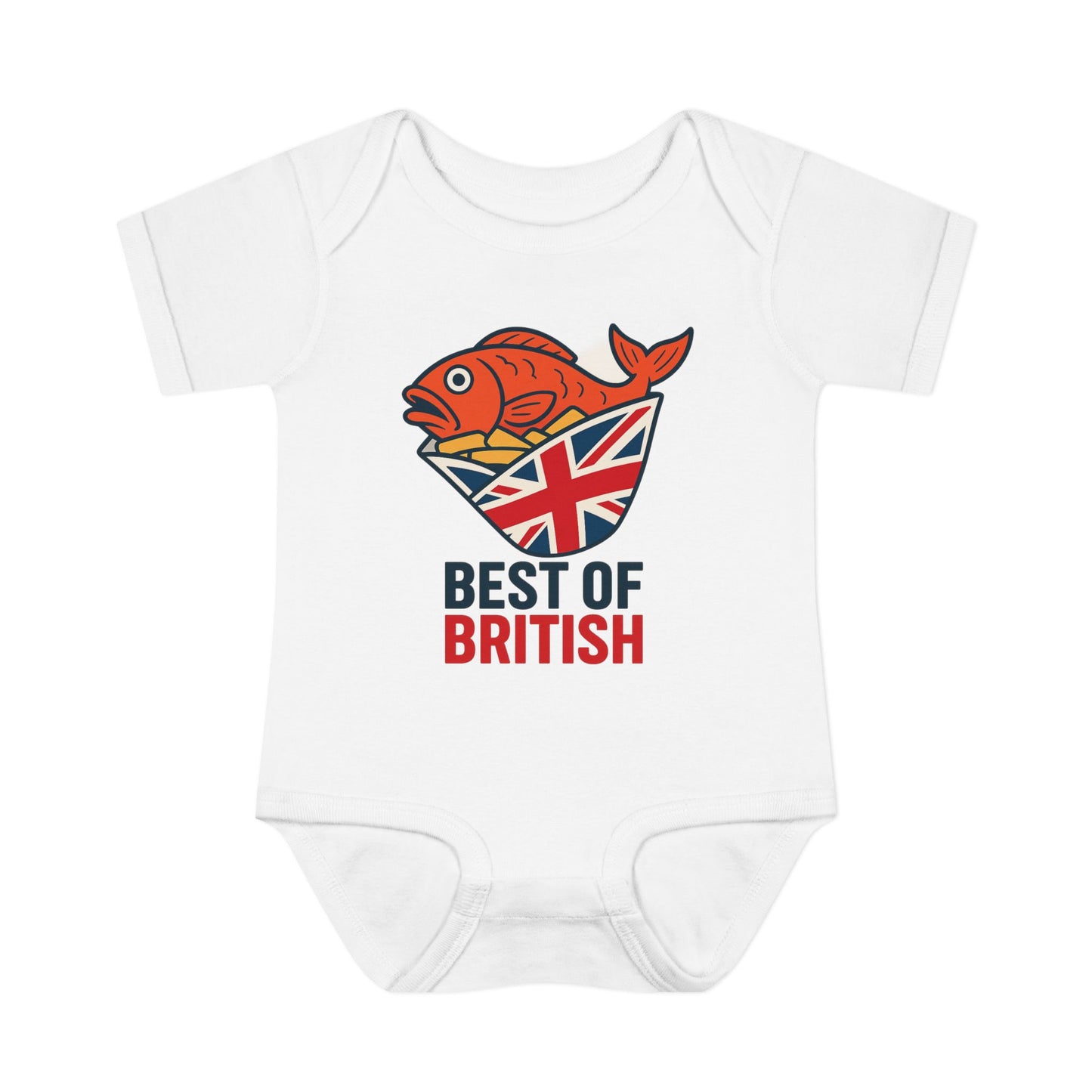 Fish & chips British Pride Baby Bodysuit, Cute Infant Outfit, Baby Shower Gift, British Culture Apparel, New Parent Essentials, Toddler Clothing