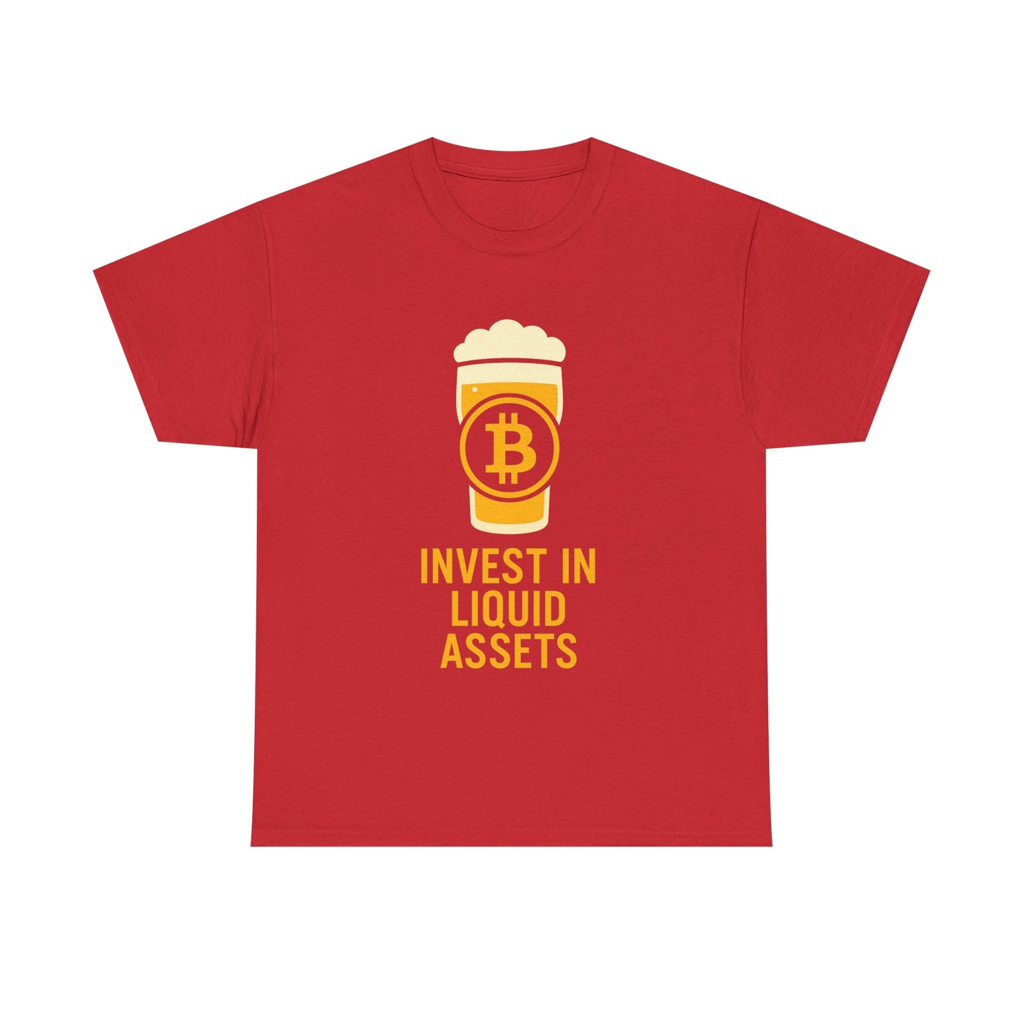 Bitcoin liquid assets Investment Unisex Heavy Cotton Tee, Crypto Shirt, Financial Humor Tee, Gift for Investors, Funny Bitcoin Apparel