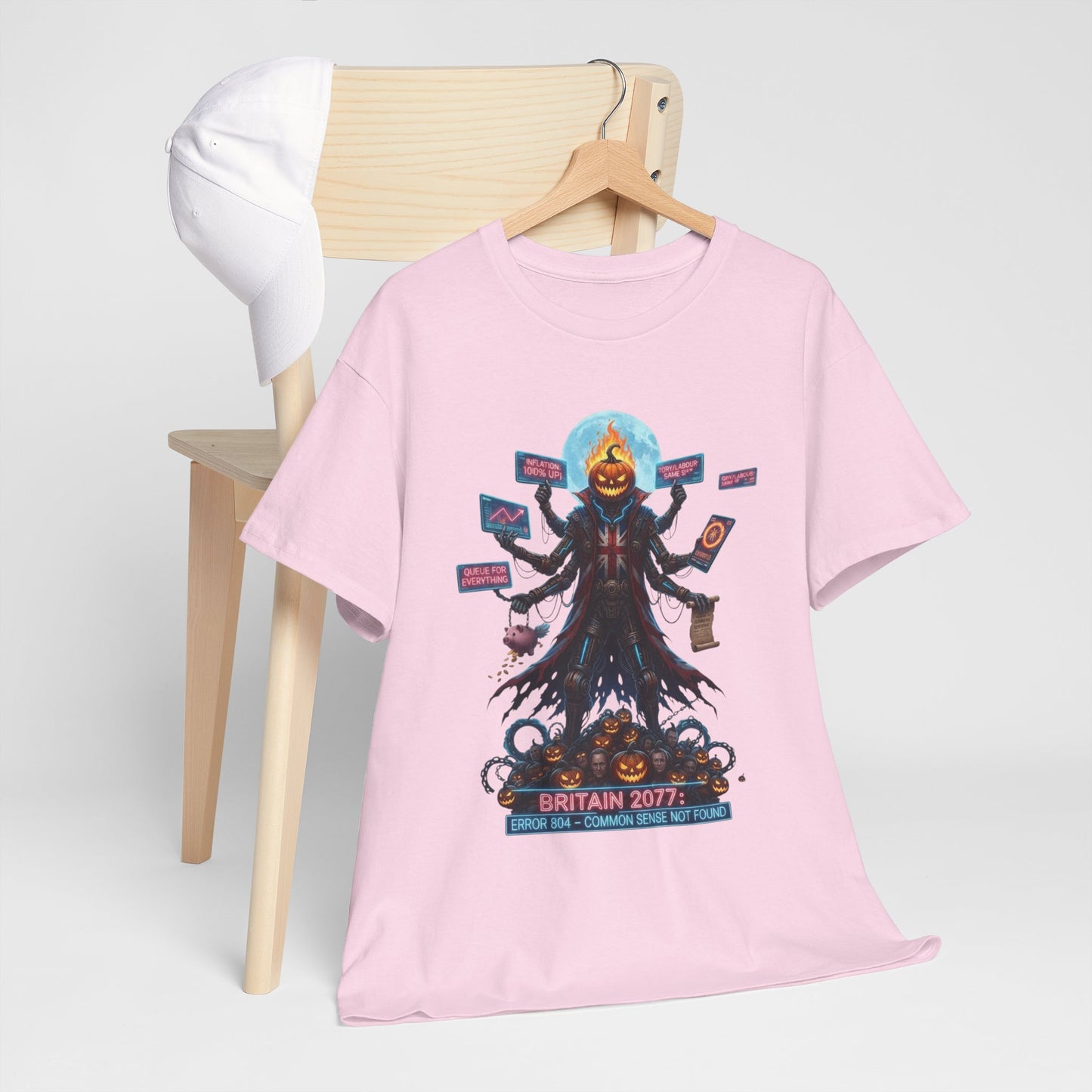 Halloween british satire design - Brightly Illustrated Unisex T-Shirt, Pop Culture Tee, Graphic Cotton Tee, Unique Gift for Fans, Casual Wear, Statement Apparel