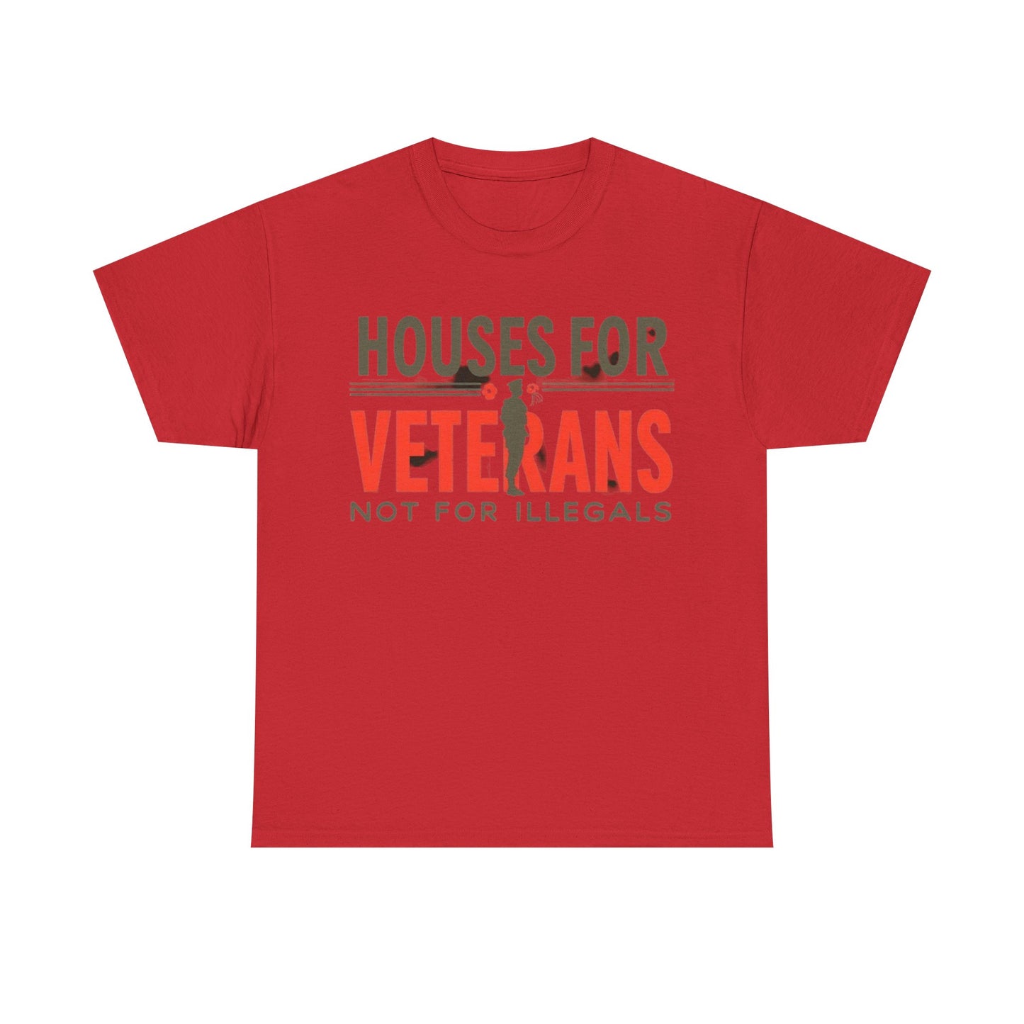 Unisex Heavy Cotton Tee - 'Houses for Veterans not for illegals' Statement Shirt for Supporters, Patriotic Gifts, Veteran Advocacy Apparel, Everyday [...]