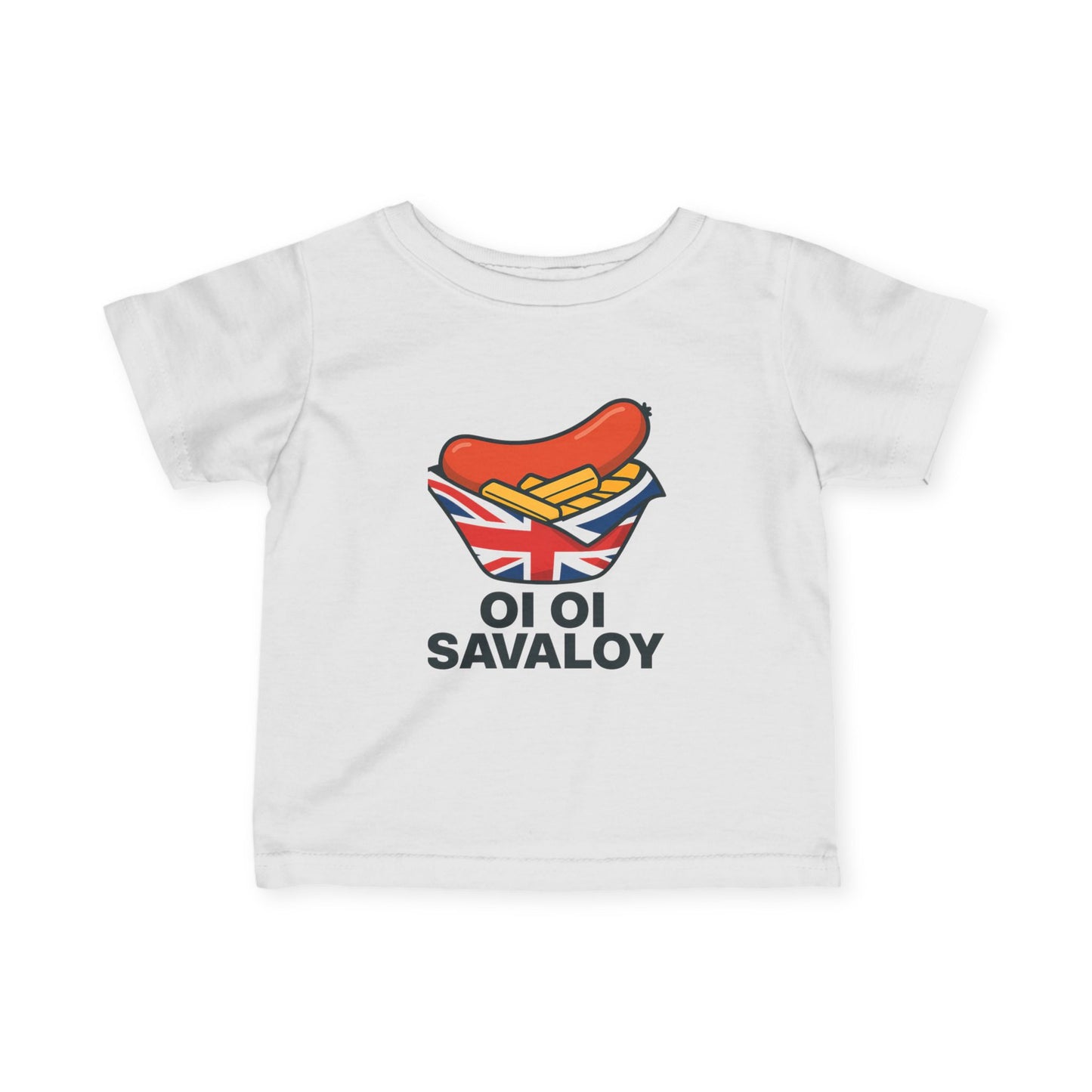 Savory British Infant Tee, Cute Baby T-Shirt, Fun Toddler Shirt, Oi Oi Savaloy Design, Perfect Gift for New Parents, Baby Shower
