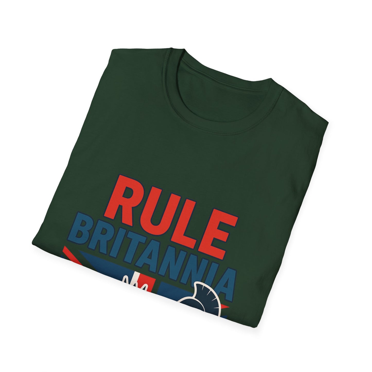 Britannia Pride T-Shirt, Unisex Softstyle Tee, Casual Wear, Gift for Brits, Patriotic Apparel, Independence Day Top