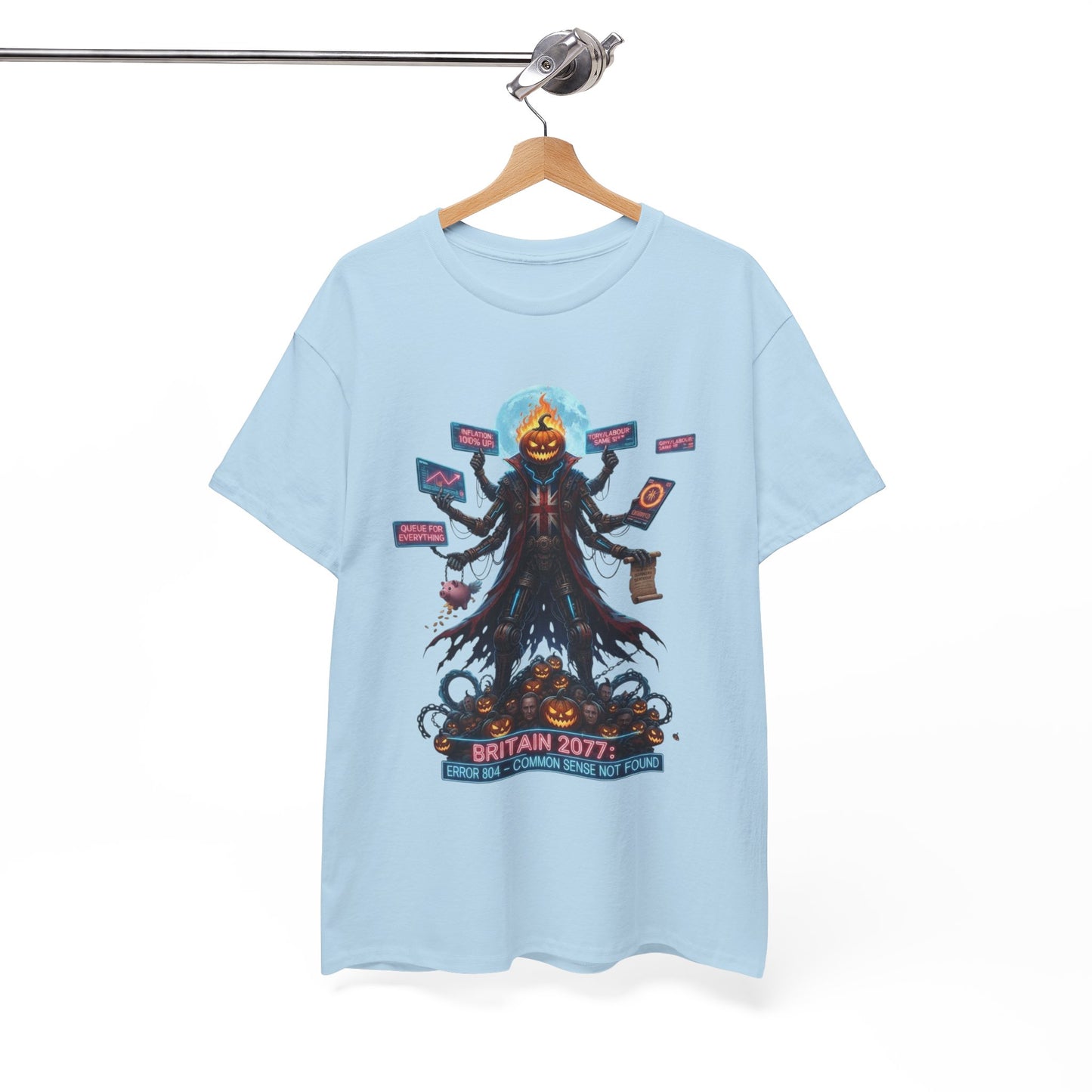 Halloween british satire design - Brightly Illustrated Unisex T-Shirt, Pop Culture Tee, Graphic Cotton Tee, Unique Gift for Fans, Casual Wear, Statement Apparel