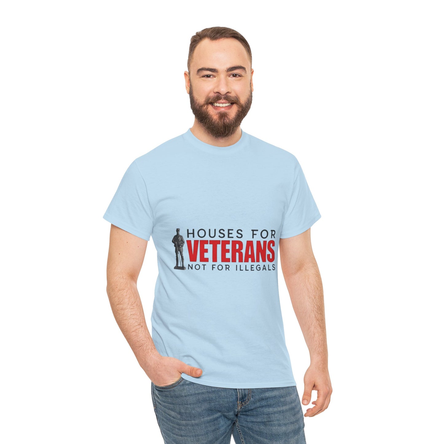 Unisex Heavy Cotton Tee - 'Houses for Veterans' Statement Shirt for Supporters, Patriotic Gifts, Veteran Advocacy Apparel, Everyday [...]