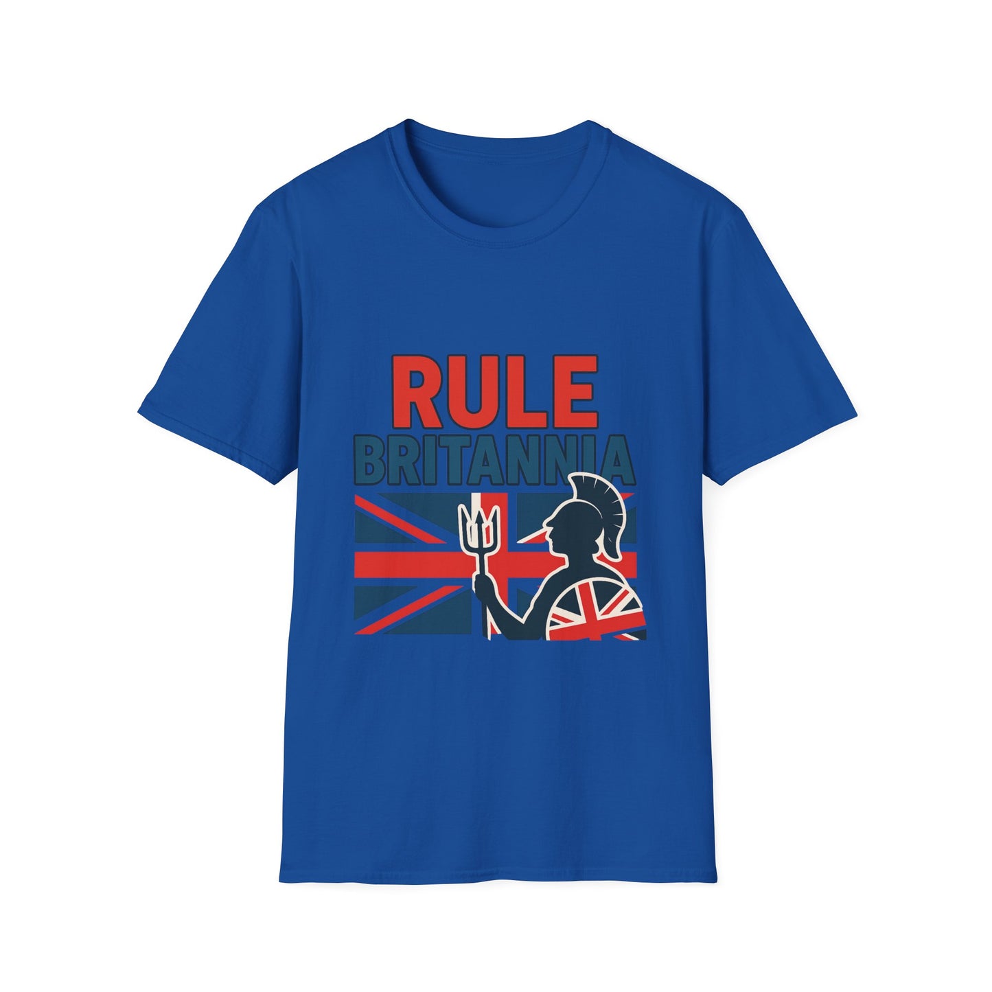 Britannia Pride T-Shirt, Unisex Softstyle Tee, Casual Wear, Gift for Brits, Patriotic Apparel, Independence Day Top