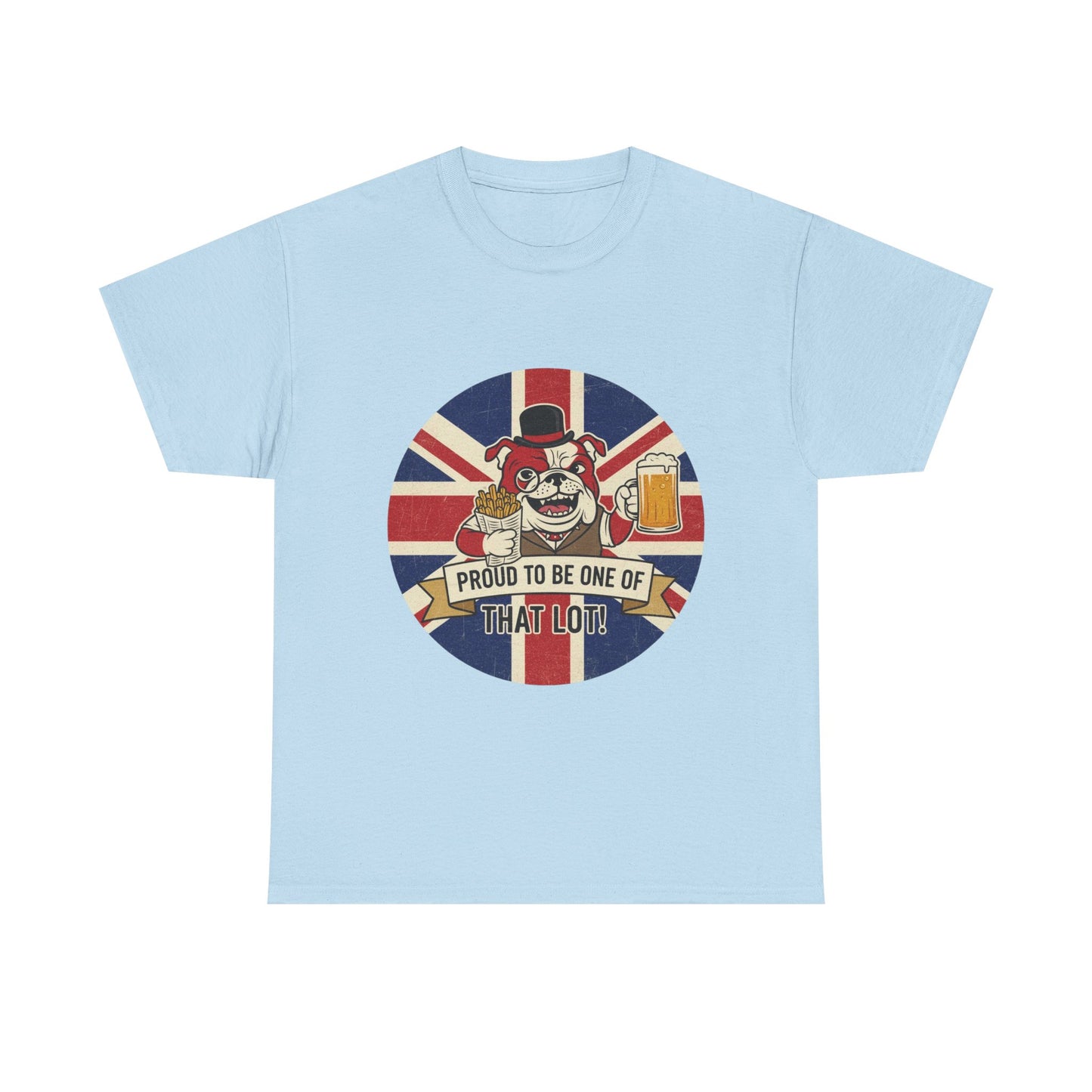 British  bulldog patriot satire cool design Unisex Heavy Cotton Tee shirt all sizes