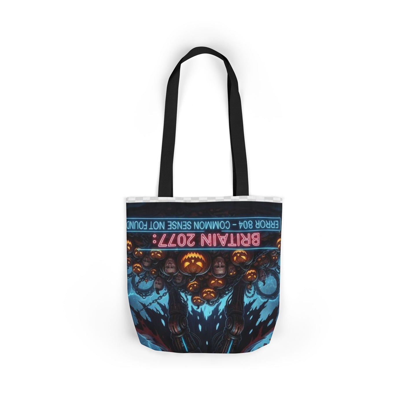 British Halloween Pumpkin Tote Bag, Spooky Grocery Bag, Trick or Treat Bag, Fall Fashion, Reusable Shopping Tote