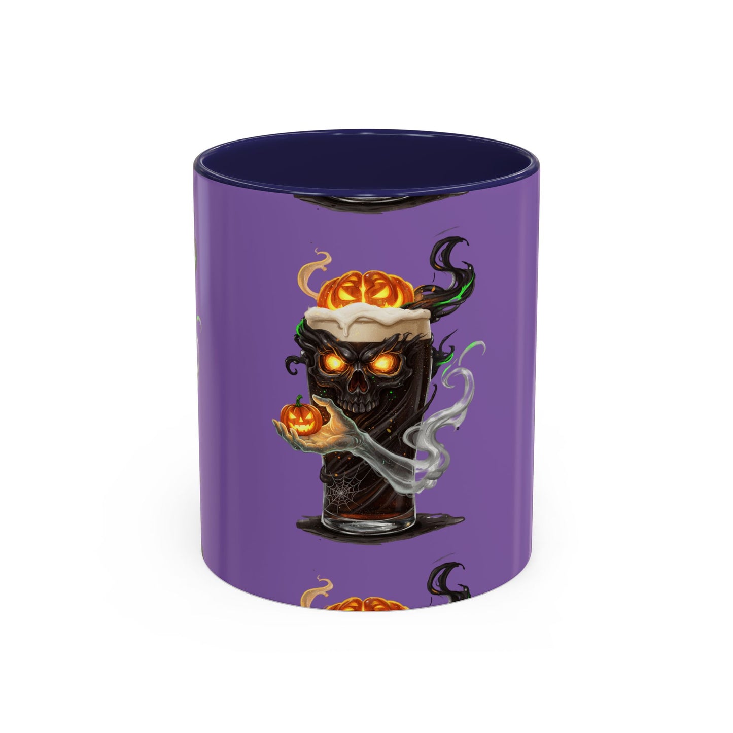 Halloween Skull Accent Coffee Mug - Spooky Drinkware for Fall, Halloween Parties, Home Decor, Gift for Goth Lovers, Skull Enthusiasts