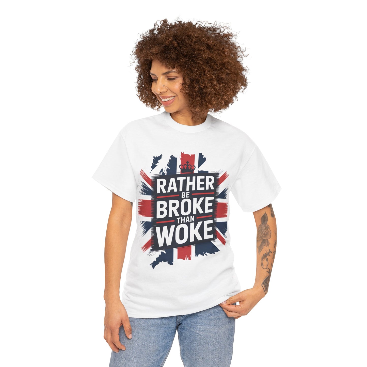 Broke vs. Woke Unisex Heavy Cotton Tee