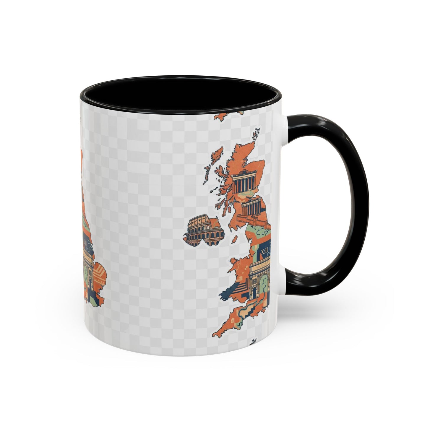 British Landmarks Accent Coffee Mug | Travel Gift, Home Decor, Coffee Lover, Souvenir, Unique Design