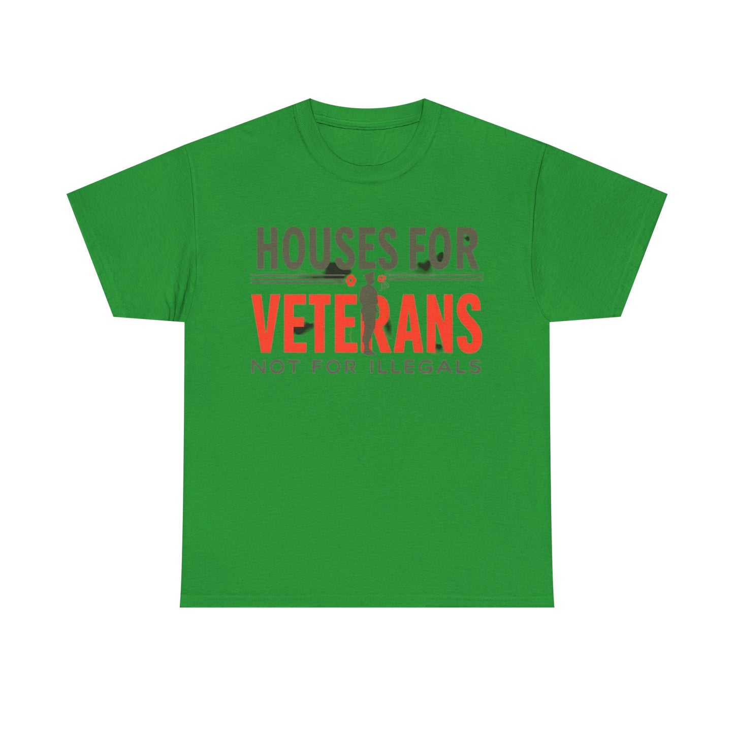 Unisex Heavy Cotton Tee - 'Houses for Veterans not for illegals' Statement Shirt for Supporters, Patriotic Gifts, Veteran Advocacy Apparel, Everyday [...]