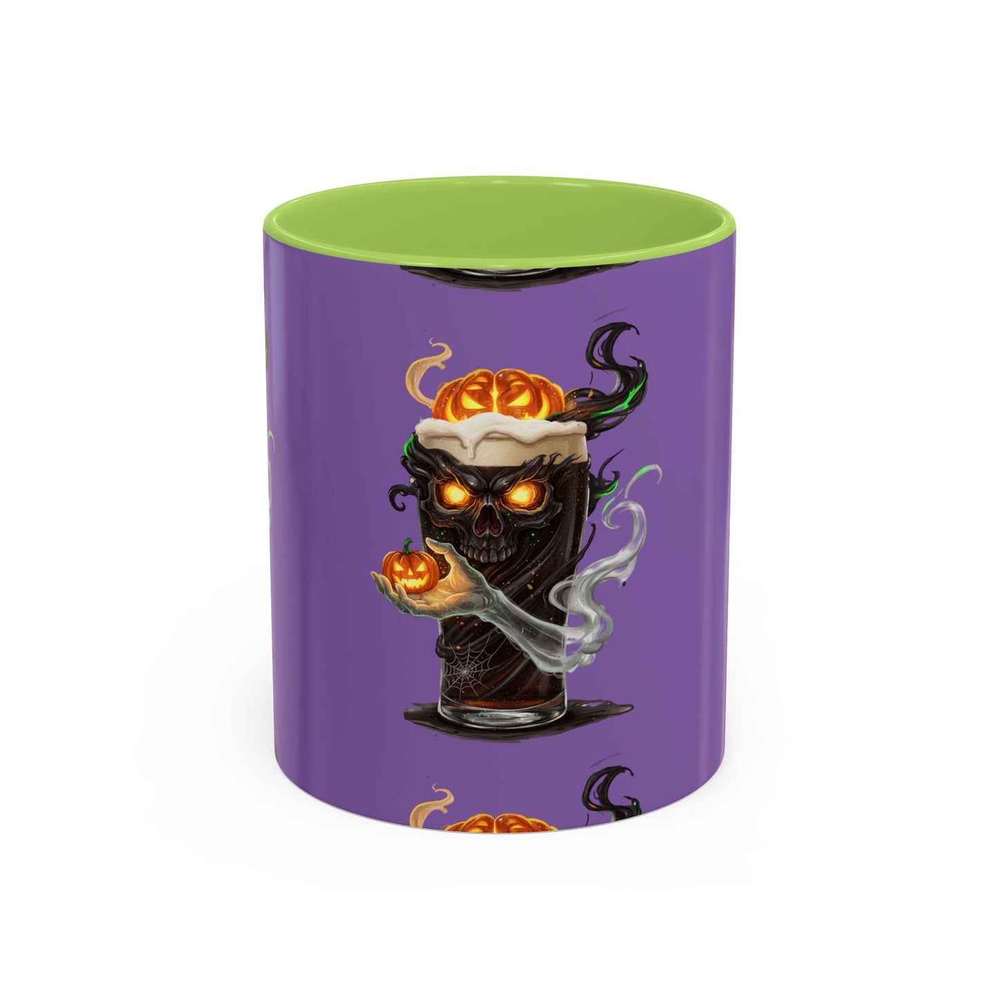 Halloween Skull Accent Coffee Mug - Spooky Drinkware for Fall, Halloween Parties, Home Decor, Gift for Goth Lovers, Skull Enthusiasts