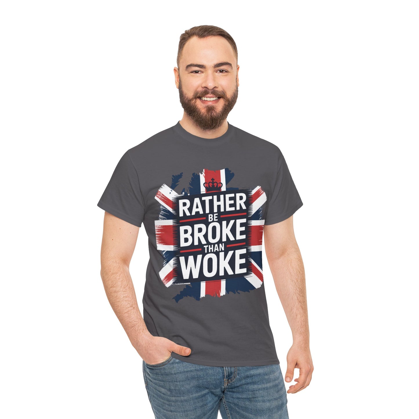 Broke vs. Woke Unisex Heavy Cotton Tee