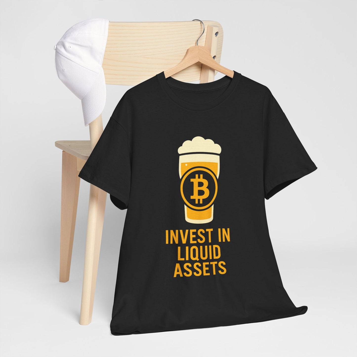 Bitcoin liquid assets Investment Unisex Heavy Cotton Tee, Crypto Shirt, Financial Humor Tee, Gift for Investors, Funny Bitcoin Apparel