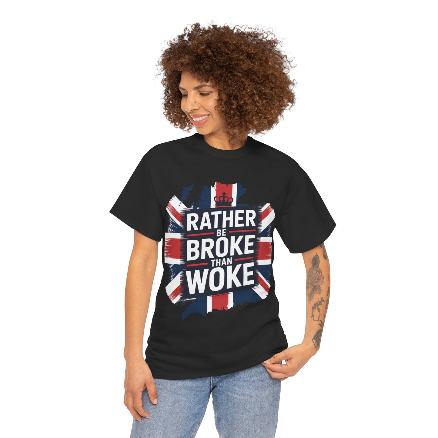 Broke vs. Woke Unisex Heavy Cotton Tee