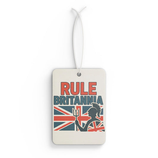 Britannia Car Air Freshener - Rule Britannia Design, UK Flag Aroma Accessory, British Gift, Home & Auto Freshener, Unique Car Decor