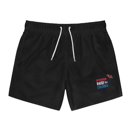 operation raise the colours - Stylish Swim Trunks for Summer Fun, Beachwear, Pool Party, Vacation, Water Sports, Raise the Colours Design