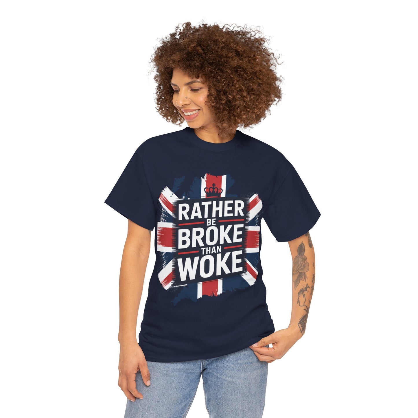 Broke vs. Woke Unisex Heavy Cotton Tee