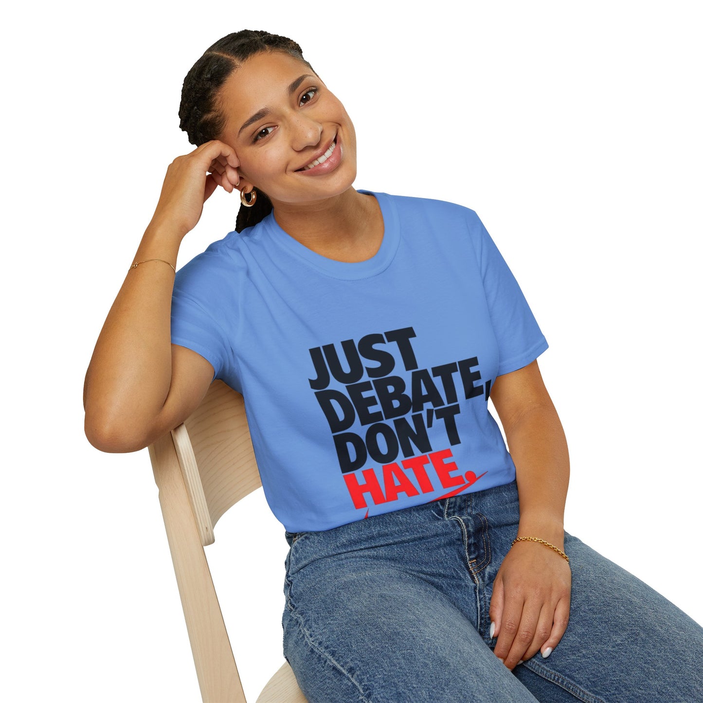 Just Debate T-Shirt - Unisex Softstyle Tee for Open Dialogues